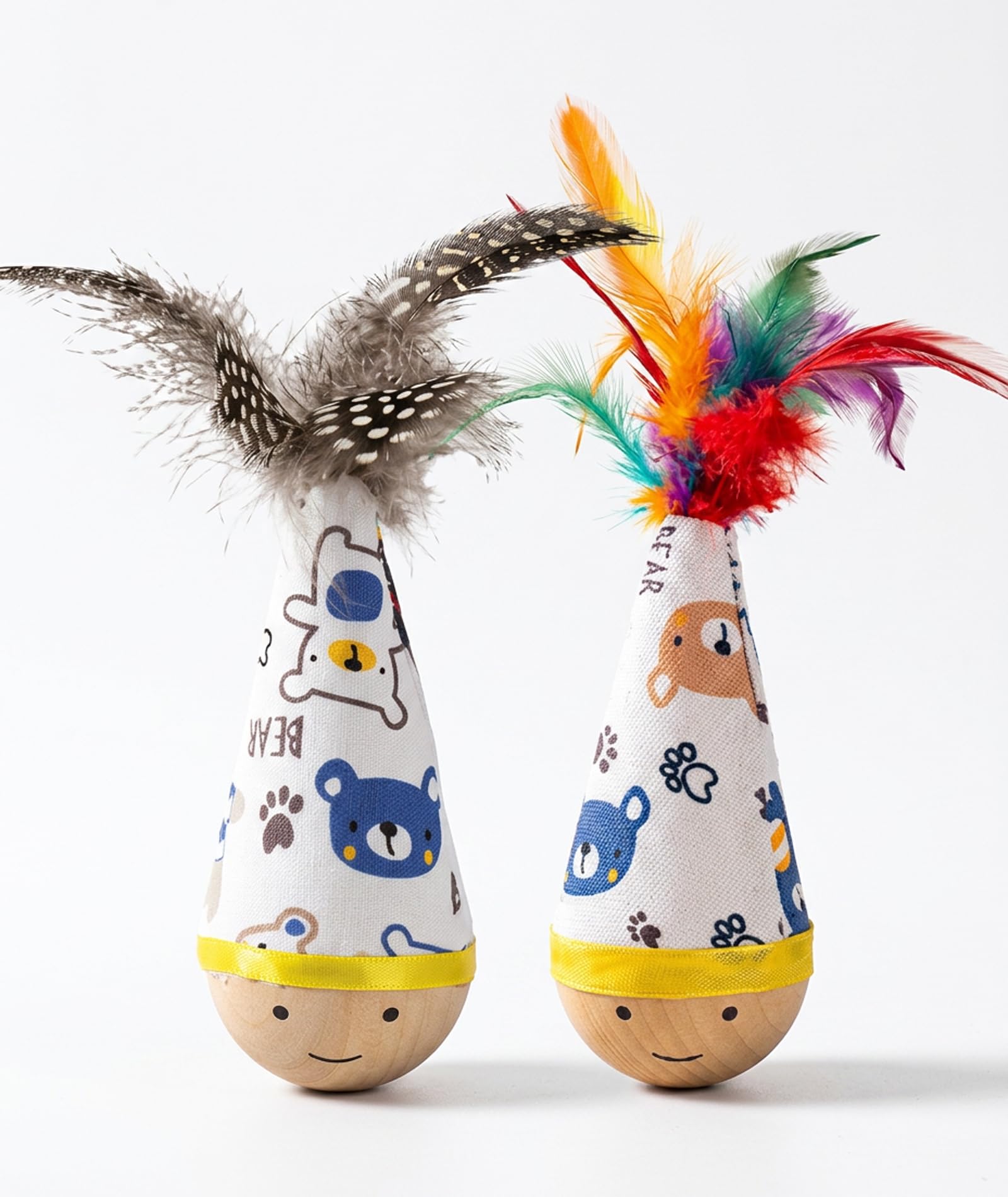 Vihaanta 2Pcs Cat Toys Suitable For Indoor Pets, Interactive Cat Toys With Feather Wands, Engaging Playtime Activity For Pet