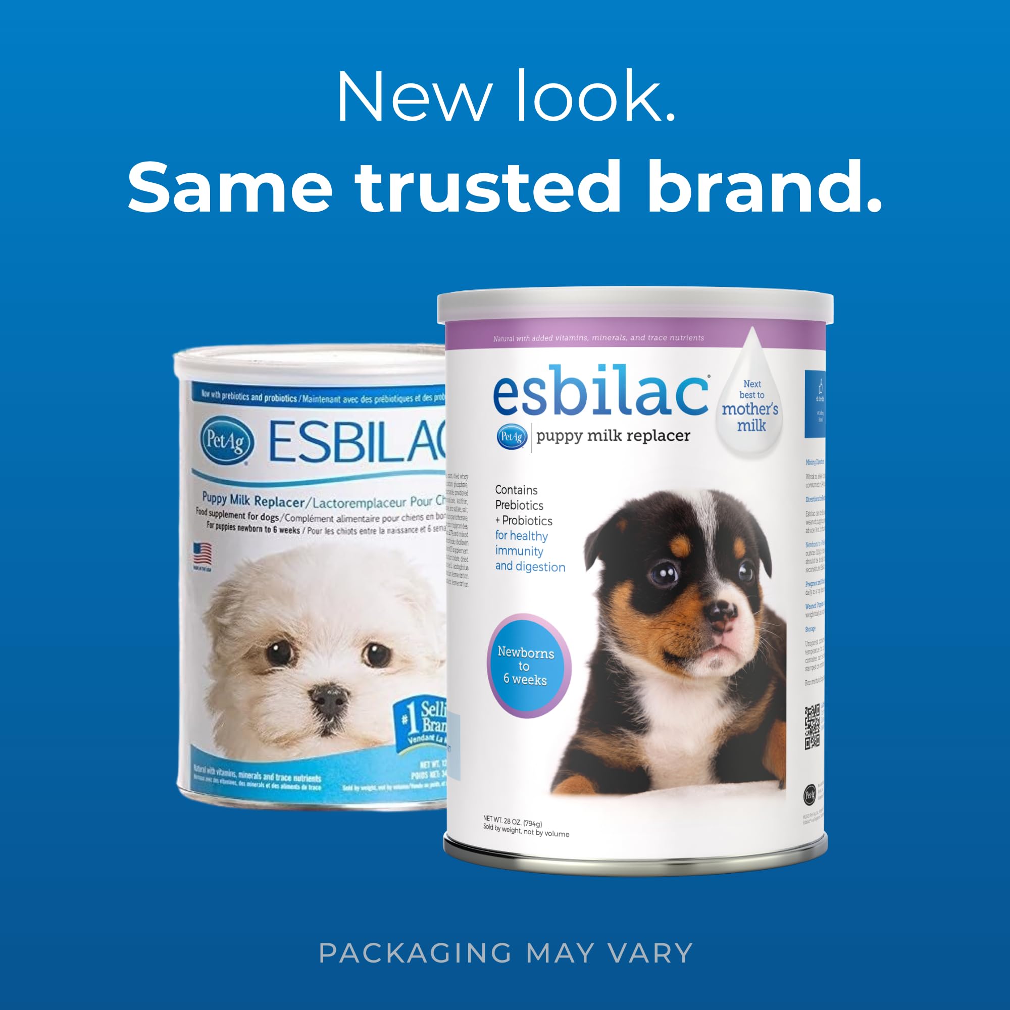 Pet-Ag Esbilac Puppy Milk Replacer Powder - 28 oz - Powdered Puppy Formula with Prebiotics, Probiotics & Vitamins for Puppies Ne