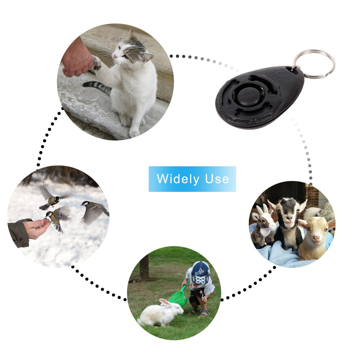 Diyife Clicker Training for Dogs, [4 Pcs, Multi-Color] Dog Clicker for Training, Clicker Dog Training with Wrist Strap, Clicker