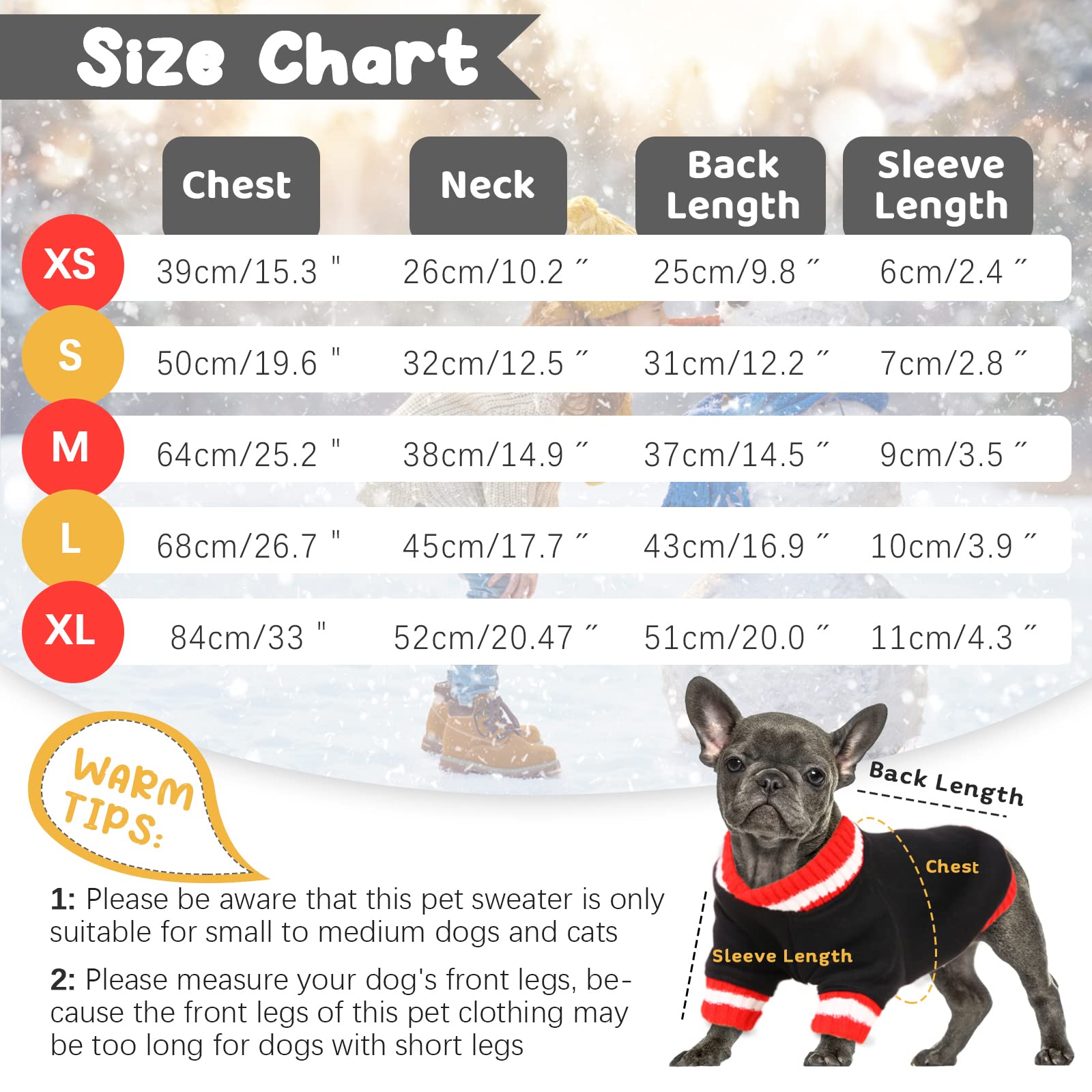 Fuamey Pullover Sweatshirt, Winter Sweater For Dogs, Warm Clothes Vest, Thick Puppy Fleece, Cute Outfit For Small Medium Dogs, G