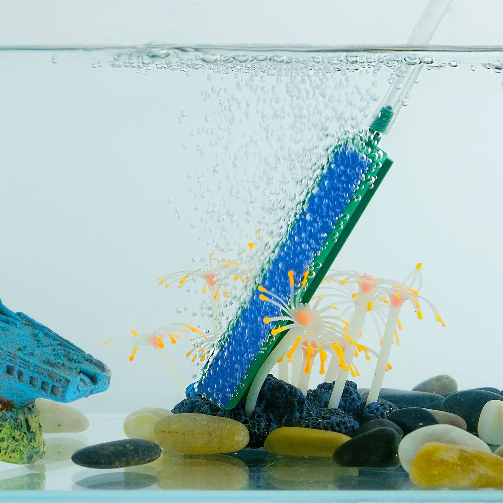Pawfly Air Stone Bar, 4 Inch Bubble Release Airstones, Mineral Blue, Ideal for Fish Tank Aquarium Pump