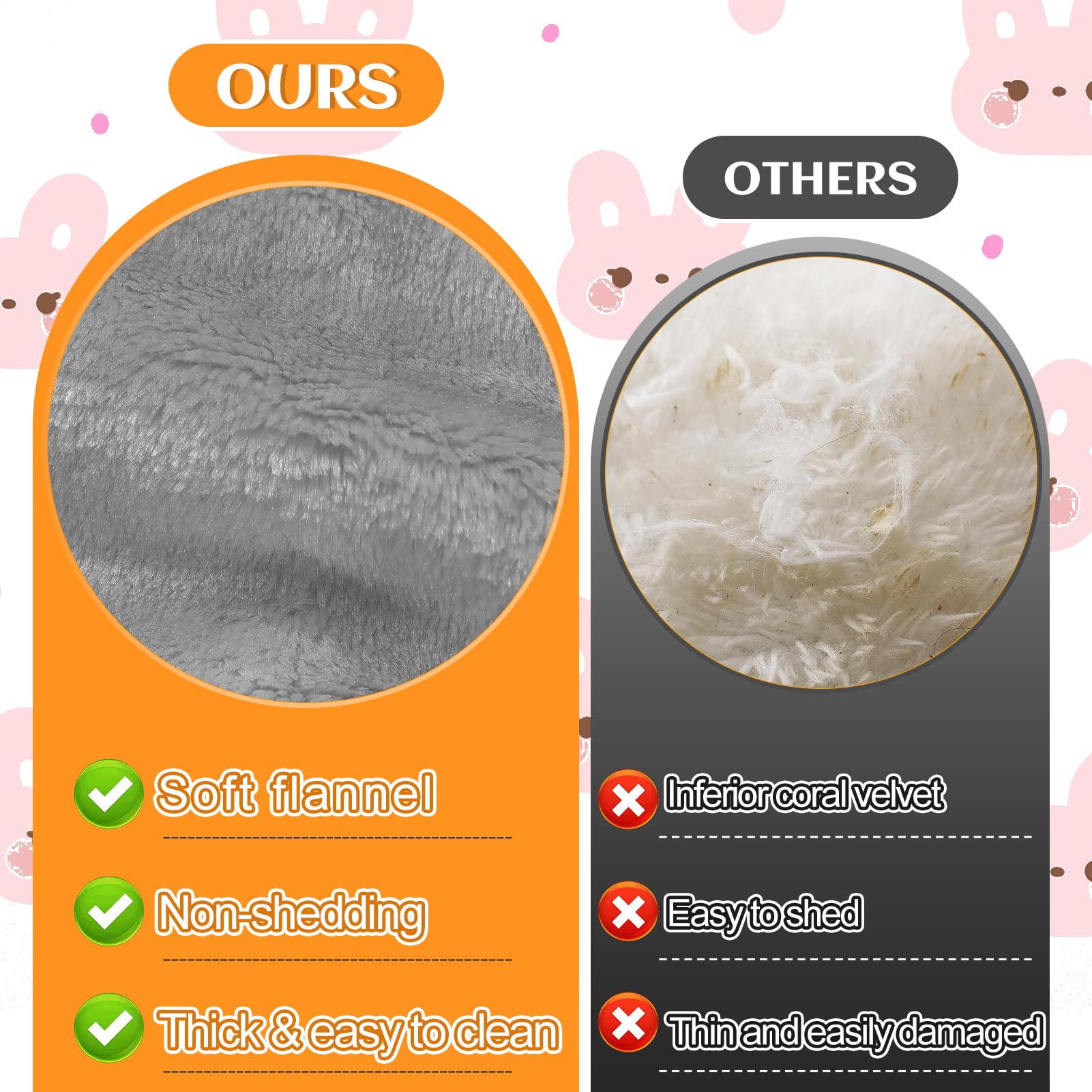 Mewtogo 15.7 X 14In Rabbit Bed, Thickened Soft Bunny Concave Bed, Cuddle Cushion Plush Mat With Cotton Lounger Pillows, Small Pe