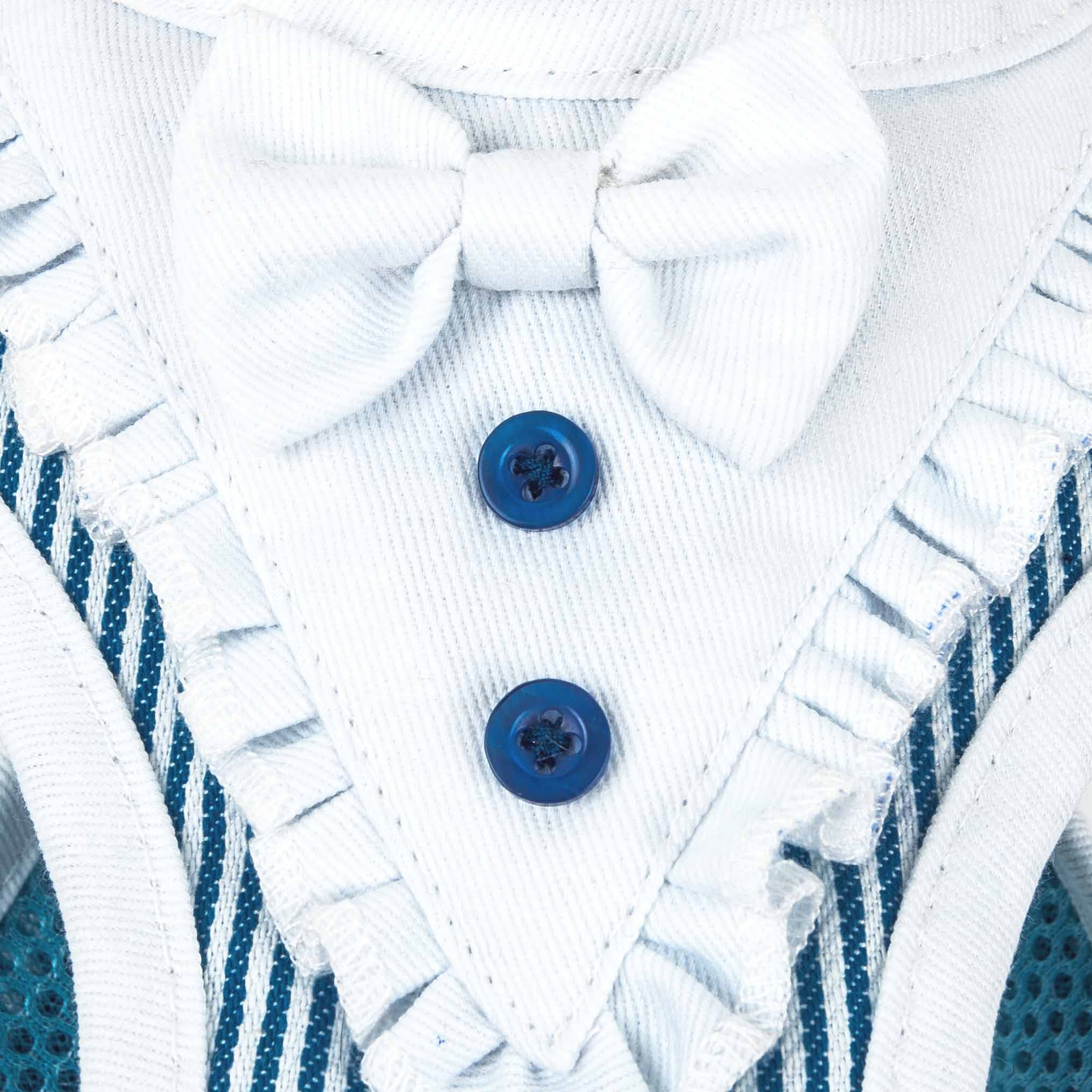 Pet Life ® Luxe Collection Spawling 2-in-1 Dog Harness and Leash with Ruffled pet Collar and Fashion Dog Bowtie - Pet Harness and Dog Costume with Reversible Mesh and Alloy Dog Leash attachments