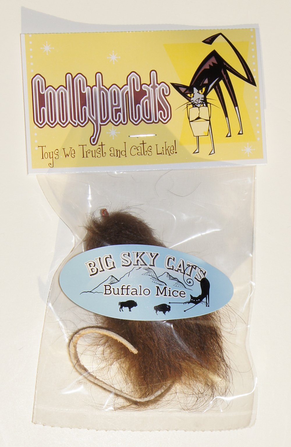 Coolcybercats Big Buffalo Hair Rat Refill/Attachment Cat Toy - Fits Wildcat And Popular Bird And Mouse Type Wands/Poles