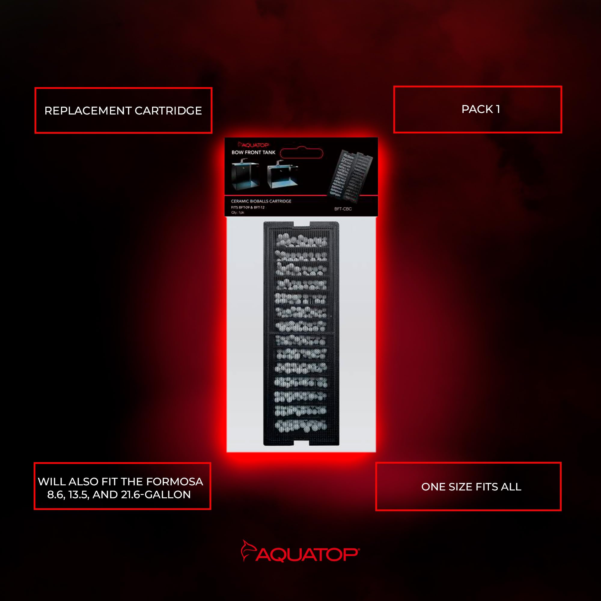 Aquatop Premium Ceramic Bioballs Cartridge 1-Pk For Bft-08 & Bft-13 Tanks Bft-Cbc