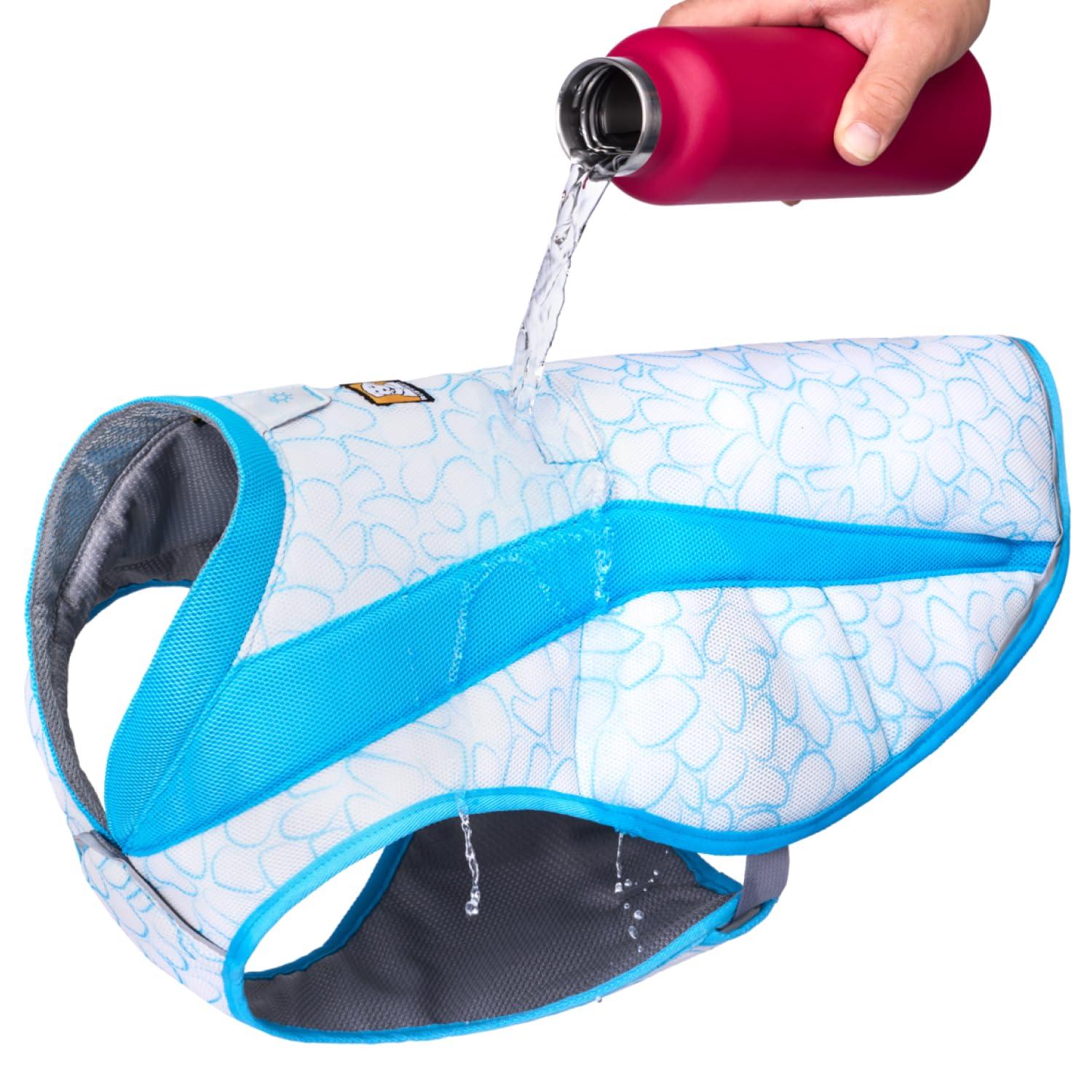 Ruffwear, Swamp Cooler Dog Vest, Evaporative Cooling For Hot Weather, Compatible With Most Harnesses, Biolumin Blue, Xx-Small