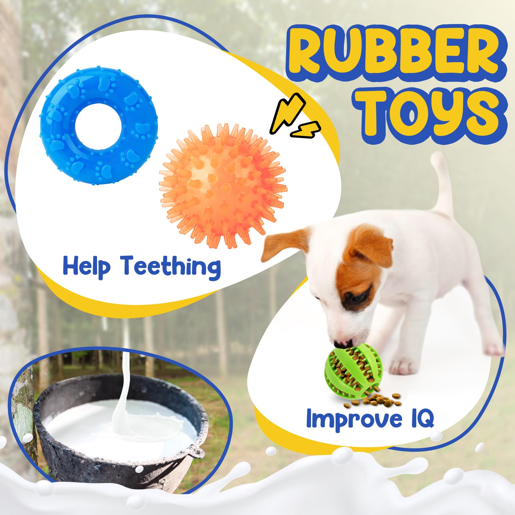 Patsfran Puppy Toys For Teething, 9 Pack Interactive Dog Toys For Small Dogs, Puppy Chew Toys For Boredom With Rope Toys, Treat