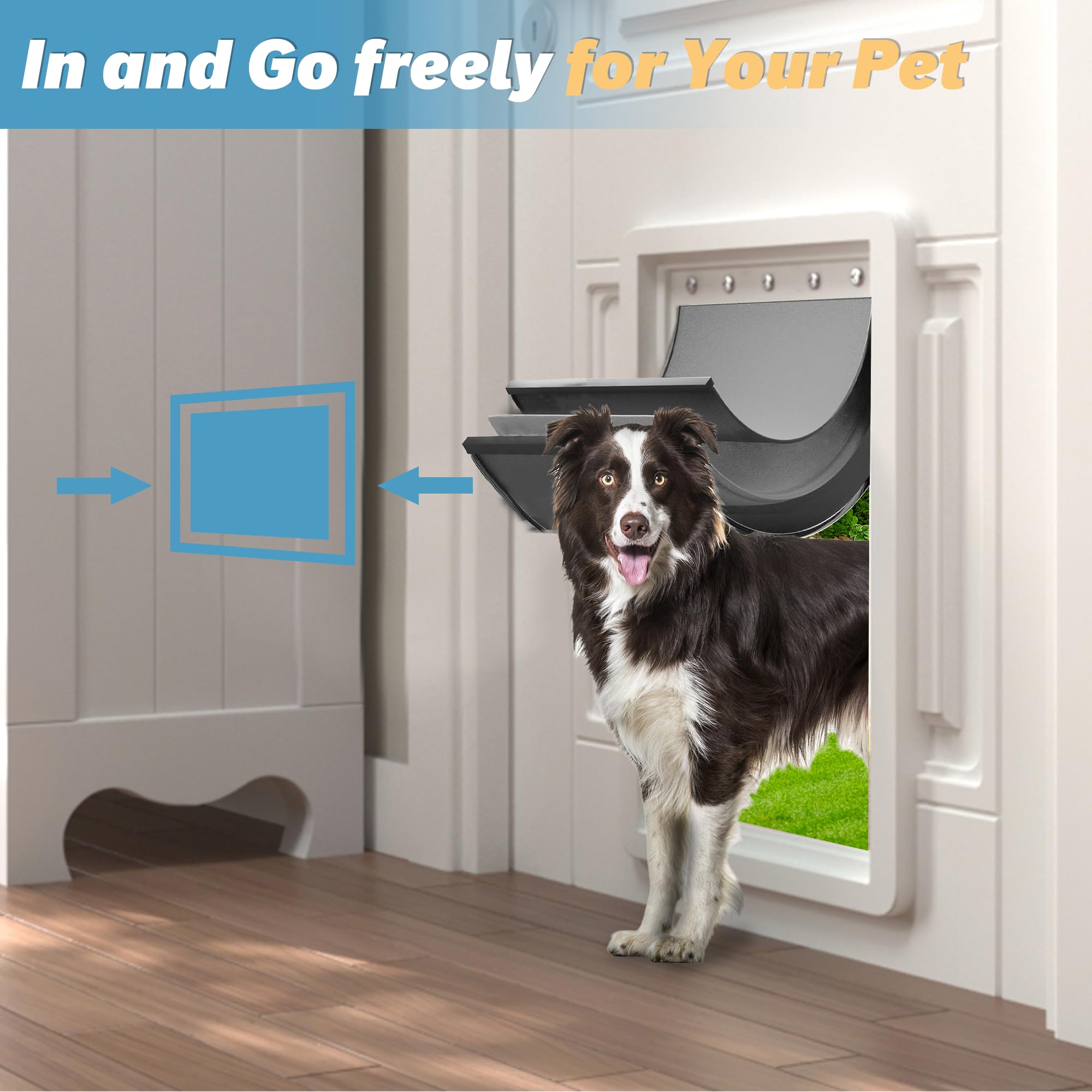 3-Flap Large Dog Door Replacement Flap With Screws, Extreme Weather Replacement Flaps - Compatible With Petsafe Freedom Doggie D