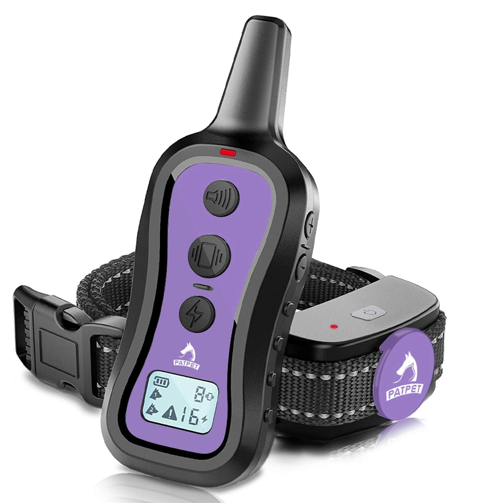 Patpet Dog Training Collar Dog Shock Collar With Remote - 3 Training Modes, Beep, Vibration And Shock, Up To 1000 Ft Remote Rang