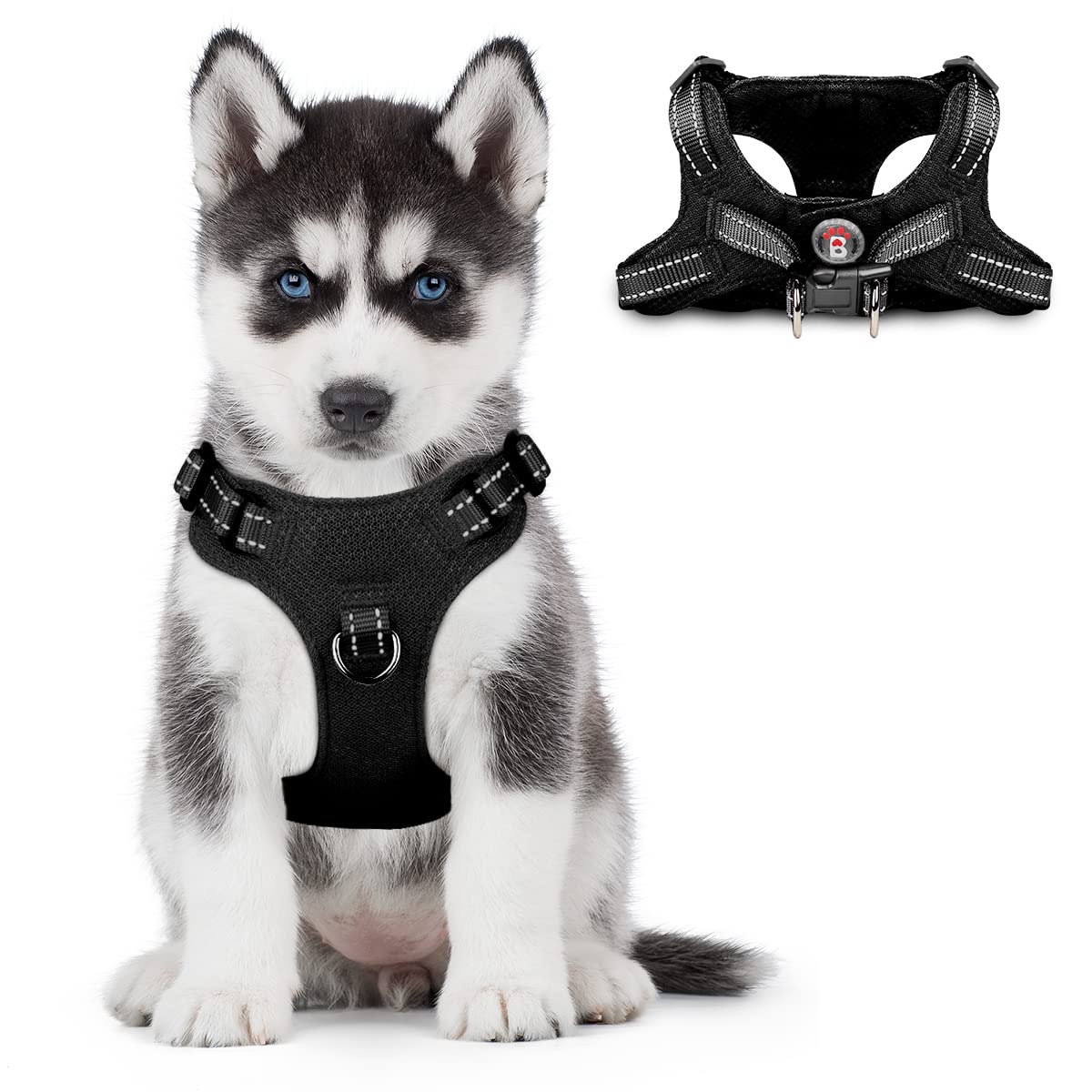 Dog Harness Step In Dog Vest Harness, Reflective Adjustable Puppy No Pull Harness Breathable Soft For Small And Medium Dogs,Cats