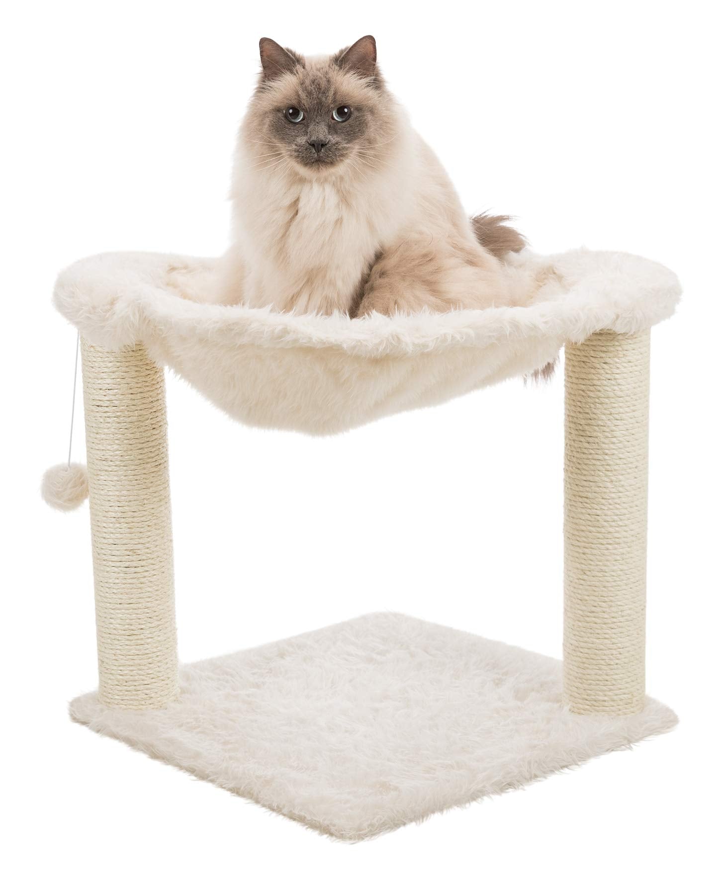 Trixie Baza Scratching Post With Hammock | 18'' Base. Color: Cream