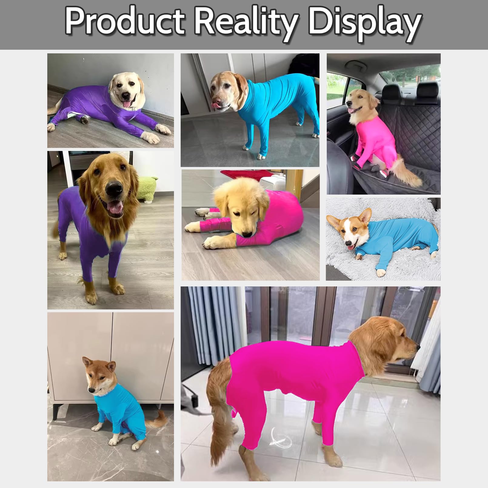 Hamiledyi Dog Onesie Anti-Licking Dog Bodysuit Spay Surgical Recovery Suit for Dogs Pet Cone Alternative After Surgery Dog Shedd