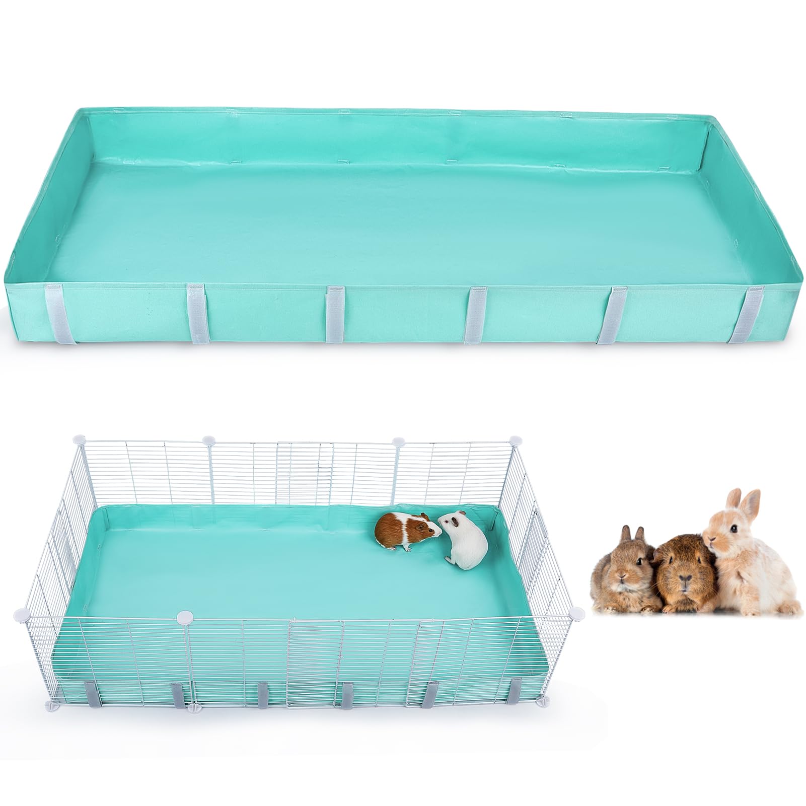 Guinea Pig Cage Liner, Waterproof Liner for Guinea Pigs, Guinea Pig Bedding with Tarp Bottom for C&C Grids, Cage Liners for Guin