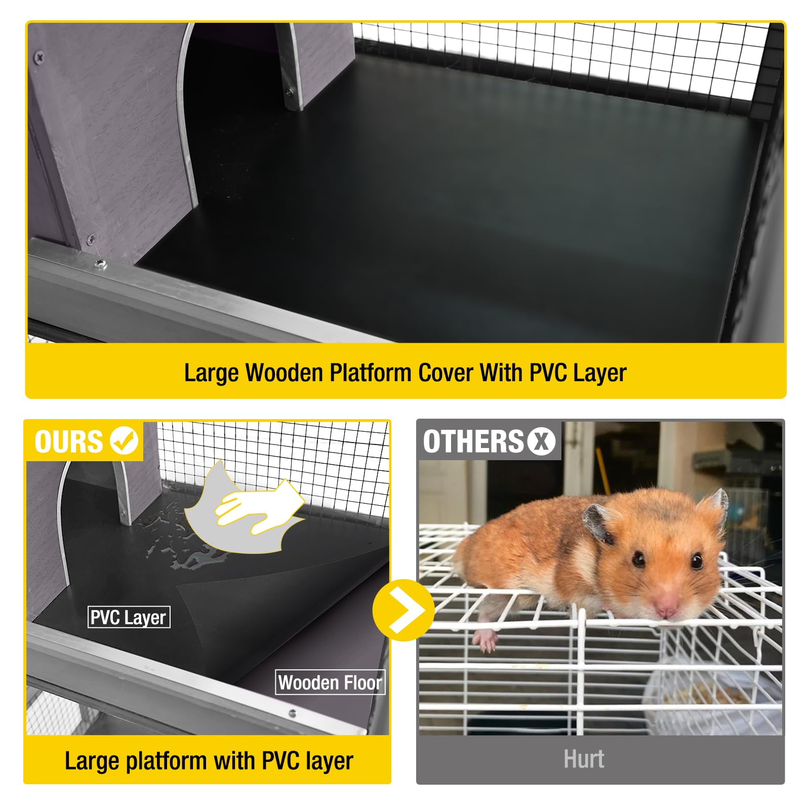 Aivituvin Ferret Cage Chinchilla Cage For Rat,Lizard,Squirrel, Chameleon,Gerbils And Other Small Animals