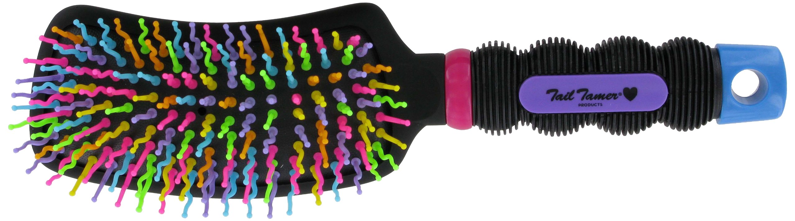 Tail Tamers 909Rb Rainbow Curved Handle Mane And Tail Brush For Horses