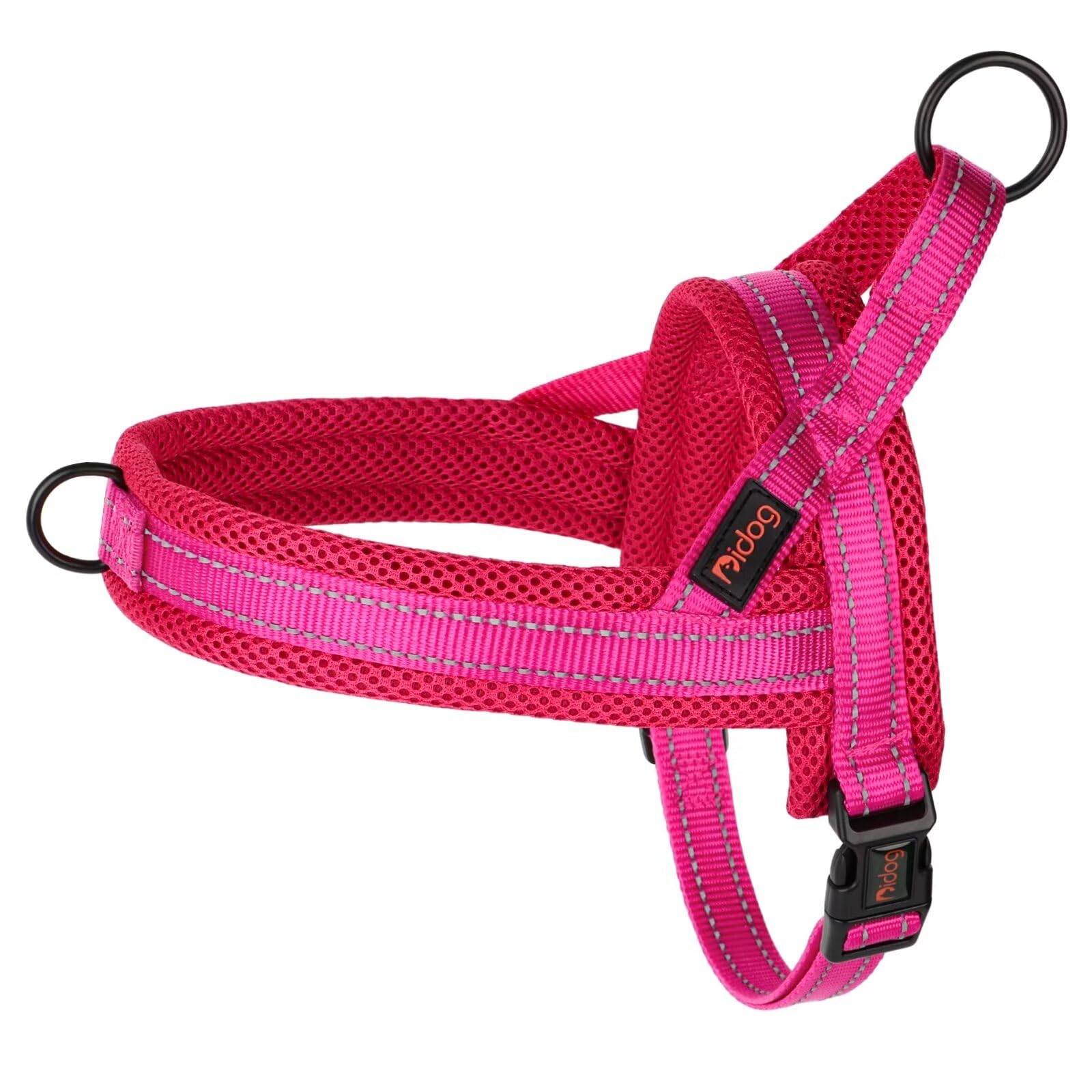 Didog Soft Mesh Padded Dog Vest Harness, Escape Proof/Quick Fit Reflective Dog Strap Harness,Easy For Walking Training (L:Chest 