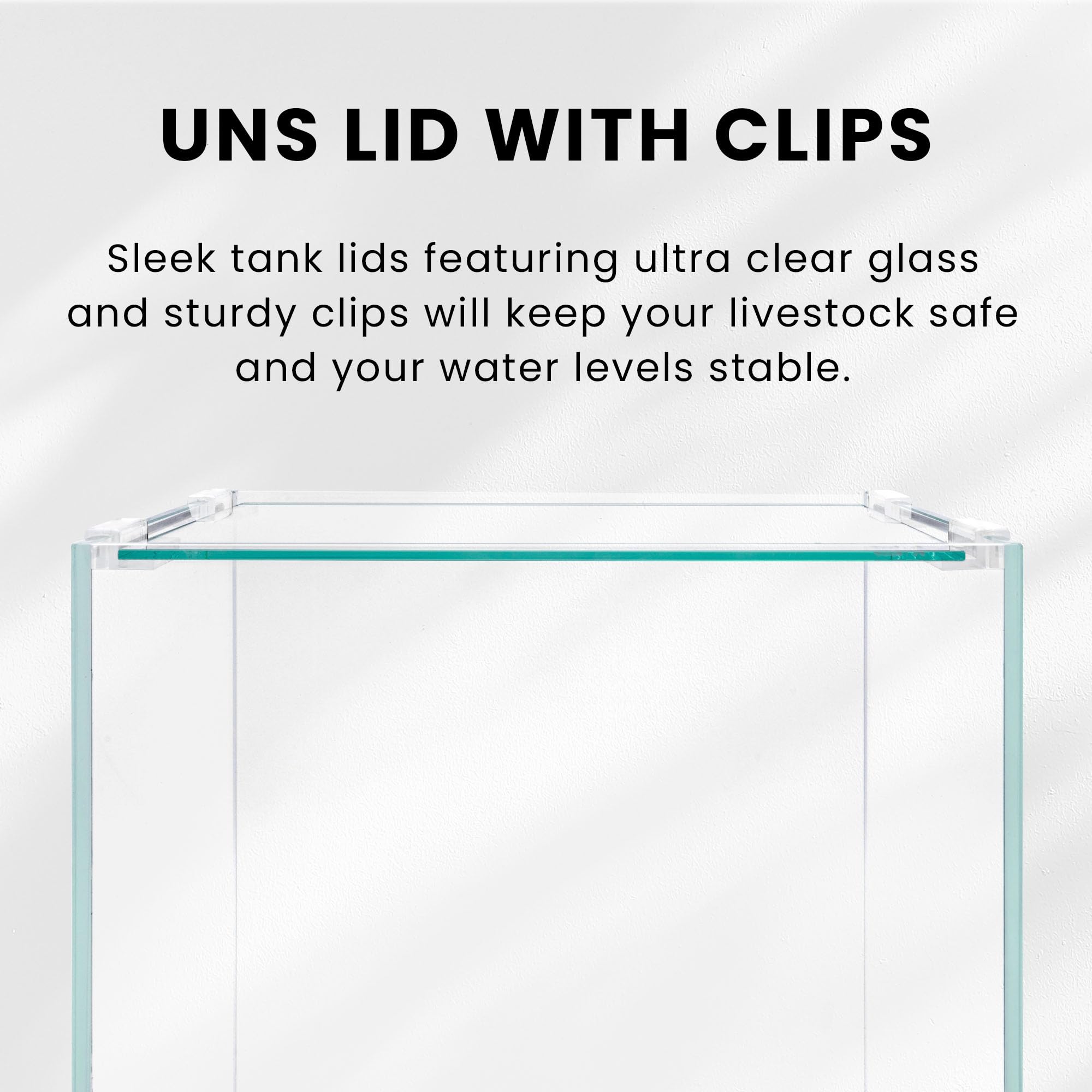 Ultum Nature Sytems Tank Lids For Rimless Tanks - Ultra Clear Rimless Aquarium Lid, Fish Tank Lid Cover For Glass Aquarium, Fram