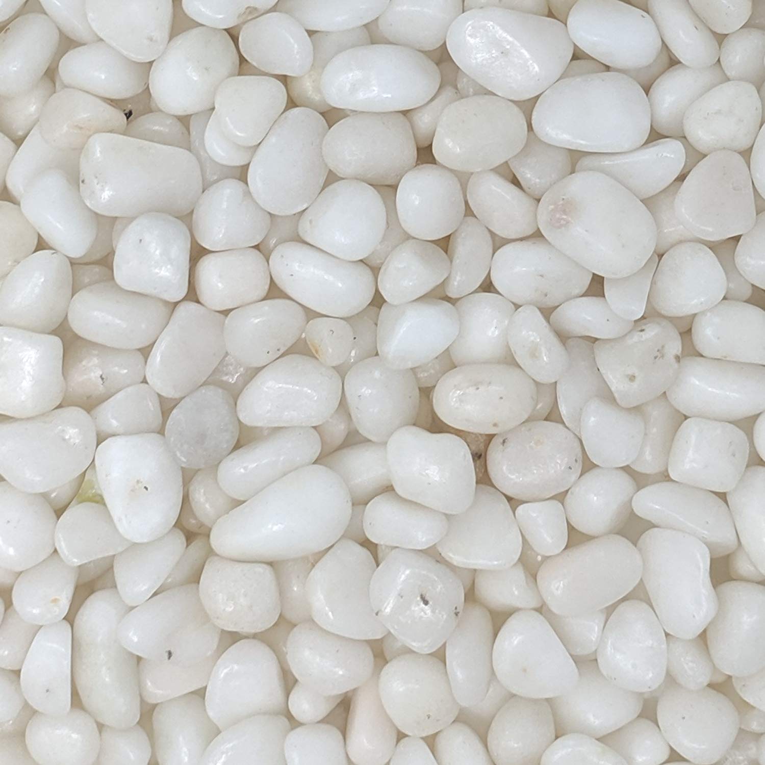 Midwest Hearth Natural Decorative Polished White Pebbles 3/8'' Gravel Size (5-Lb Bag)