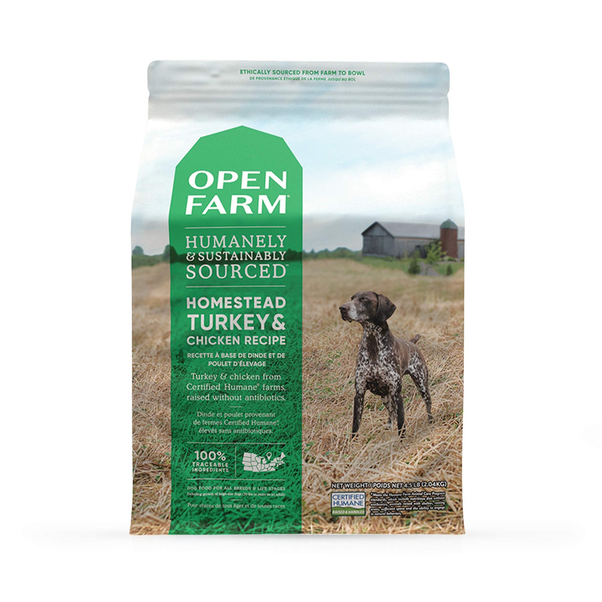 Open Farm Grain-Free Homestead Turkey and Chicken Dog Food 4.5 Pounds