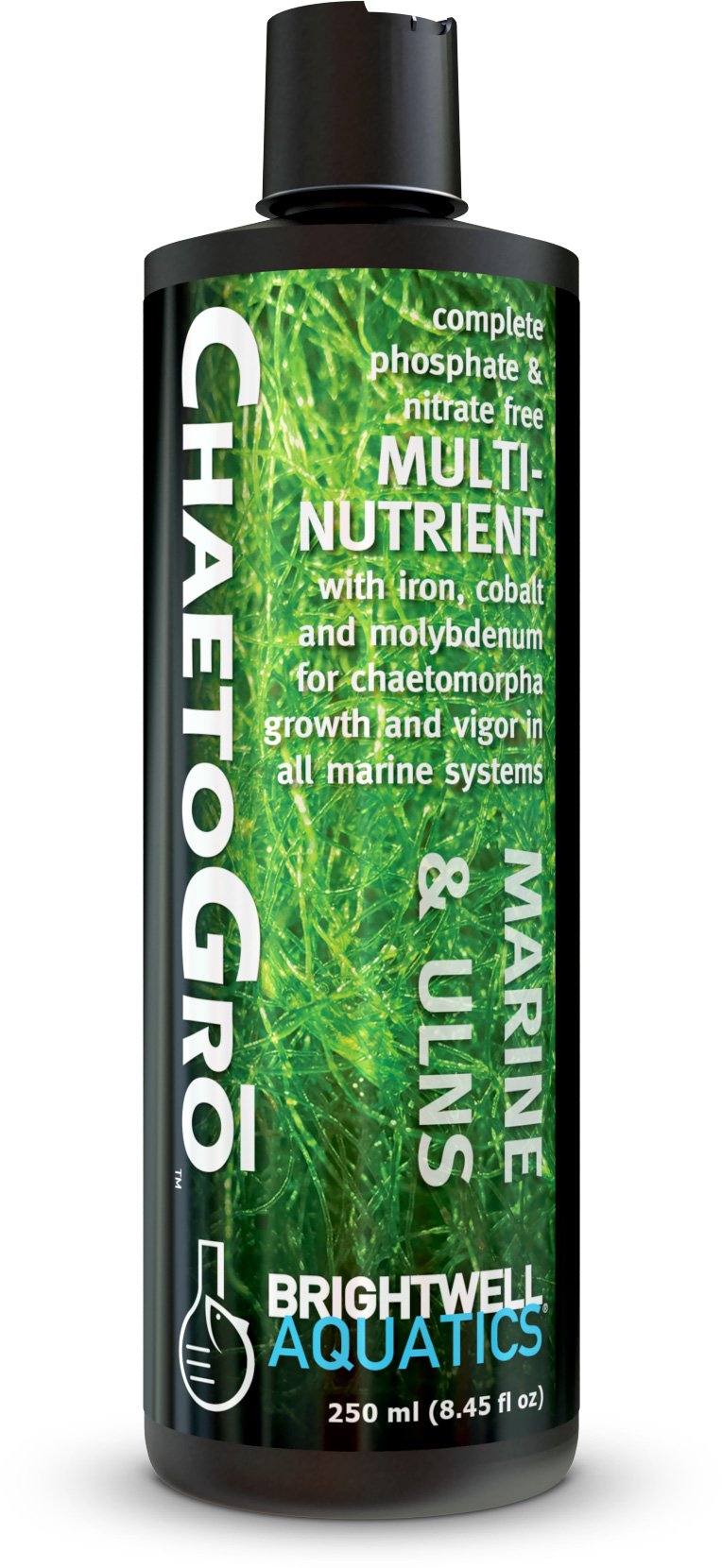 Brightwell Aquatics Chaeto GRO - Multi-Nutrient Supplement for Chaetomorpha Growth in All Marine Aquariums, 250 ML