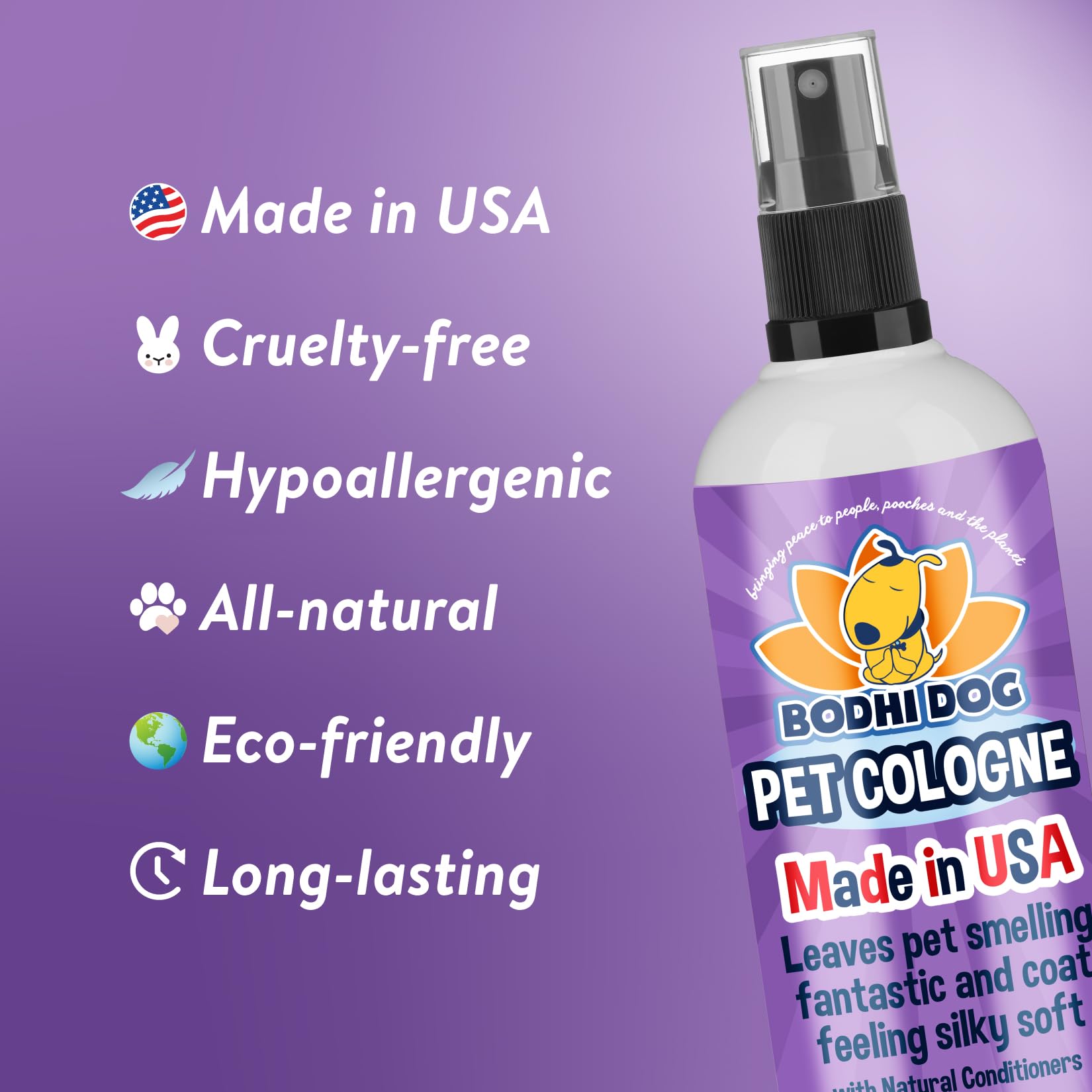 Bodhi Dog Premium Dog Cologne - Deodorizing Dog Perfume & Conditioner for Dogs & Cats - Natural Long Lasting Spray - Keeps Pets