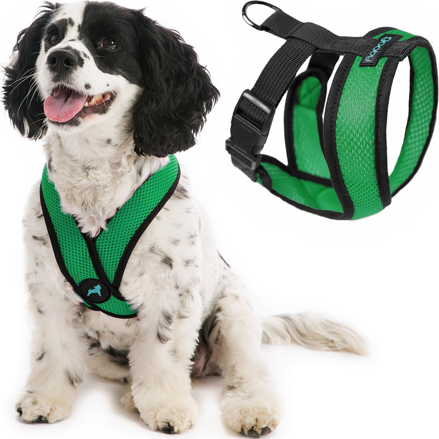 Gooby Comfort X Head In Harness - Hunter Green, X-Large - No Pull Small Dog Harness Patented Choke-Free X Frame - On The Go Dog