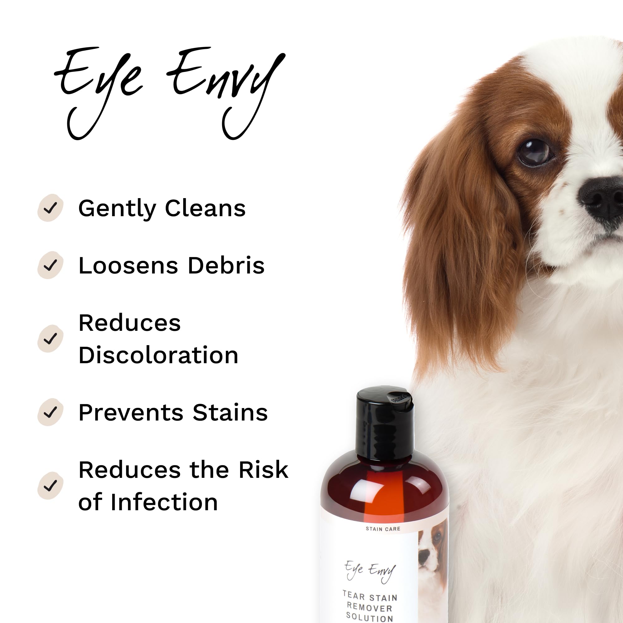 Eye Envy Tear Stain Remover Solution for Dogs|100% Natural,Safe|Recommended by Breeders/Vet/Professional Handlers/Groomers|Conta