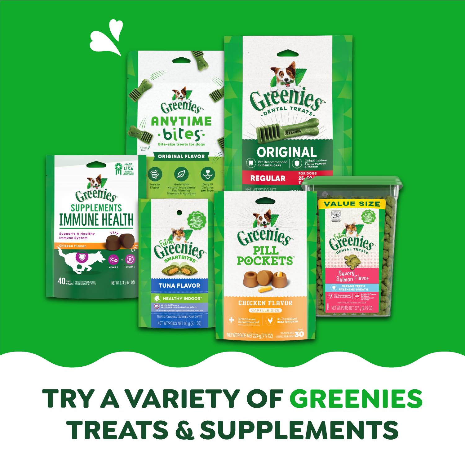 Greenies Original Large Natural Dental Care Dog Treats, 54 oz. Pack (34 Treats)
