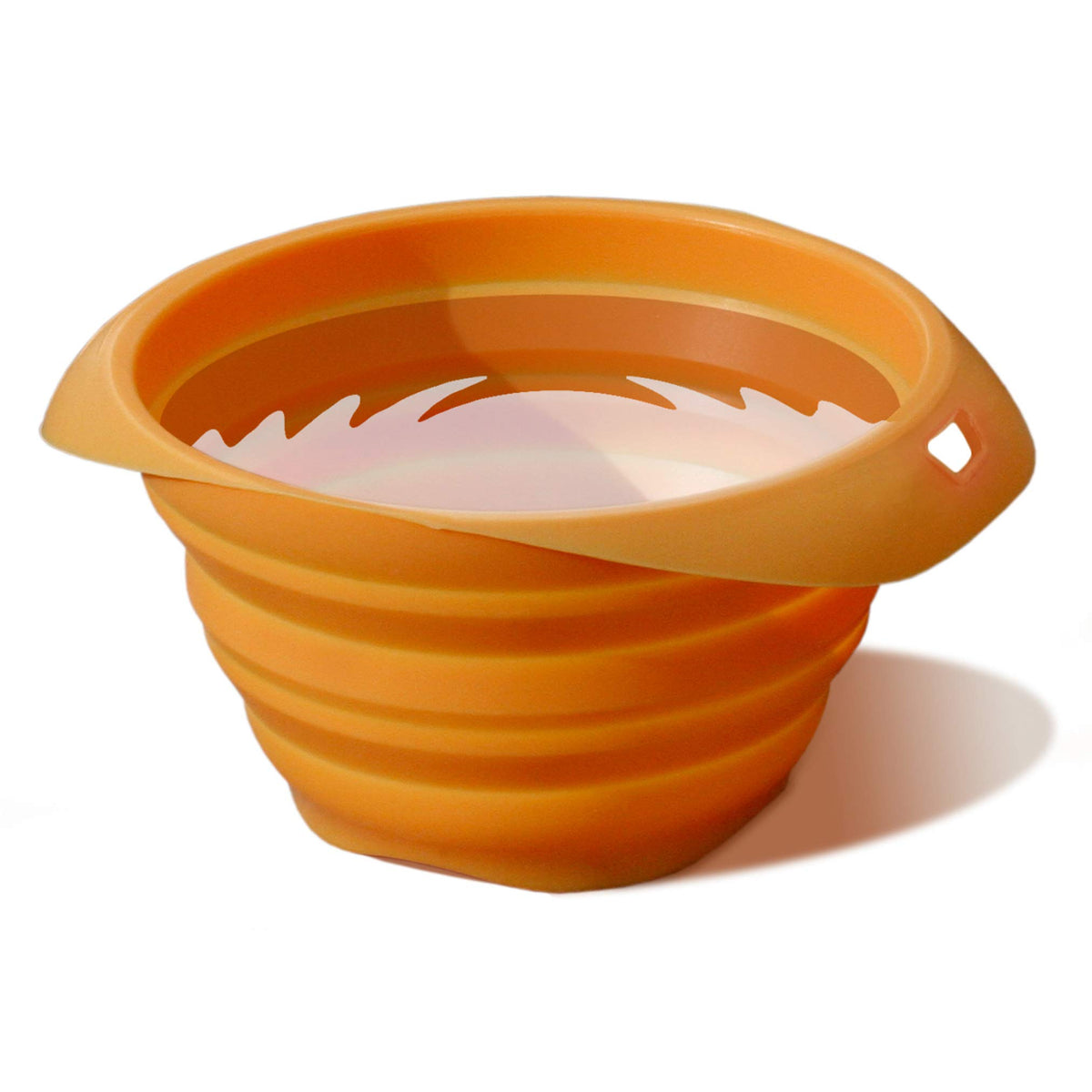 Kurgo Collaps-A-Bowl For Dogs, Collapsible Travel Dog Bowl, Pet Food & Hiking Water Bowl, Food Grade Bowl For Dogs, Travel Accessories For Pets, Includes Carabiner (24 Oz, Orange)