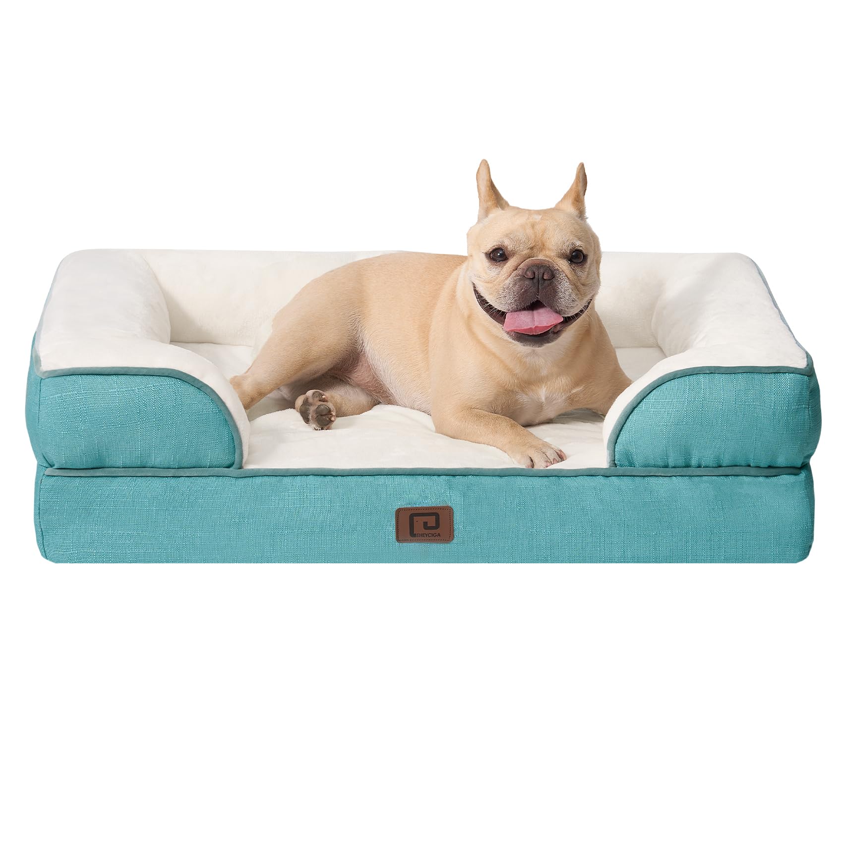 Eheyciga Orthopedic Dog Bed, Waterproof Memory Foam, Turquoise Blue, 30''L X 20''W X 6.5''Th