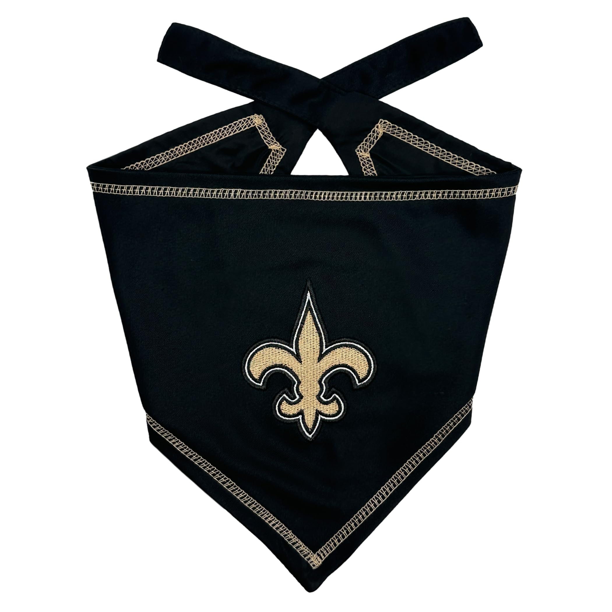 Pets First Nfl New Orleans Saints Tie Bandana, Size Large/X-Large. Dog Bandana Scarf Bib For Pet Cat Dog. The Ultimate Game-Day,