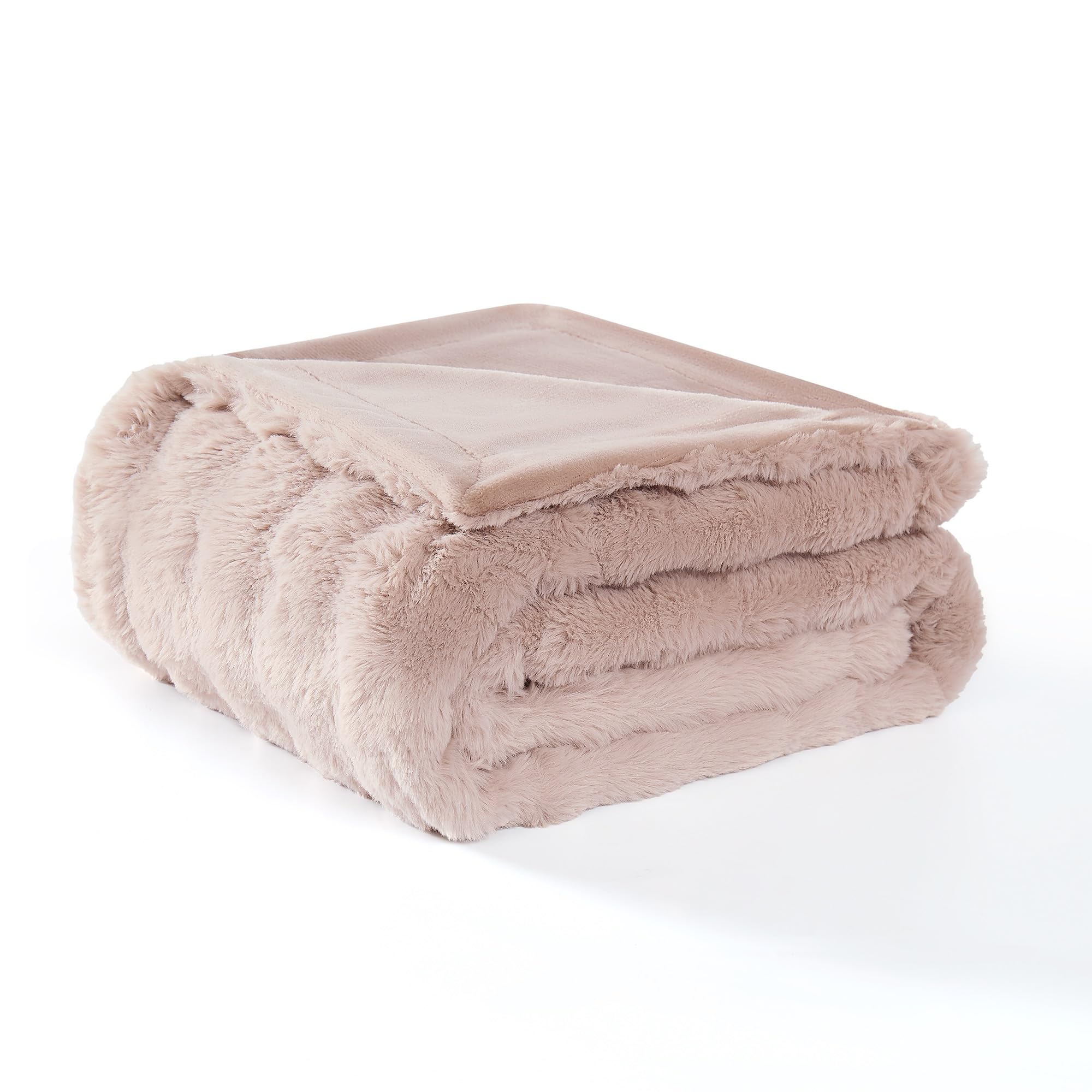 Modern Threads Water-Resistant Faux Rabbit Fur Pet Blanket for Dogs & Cats - Ultra-Soft Couch, Bed & Crate Protector, 50x60 Khak