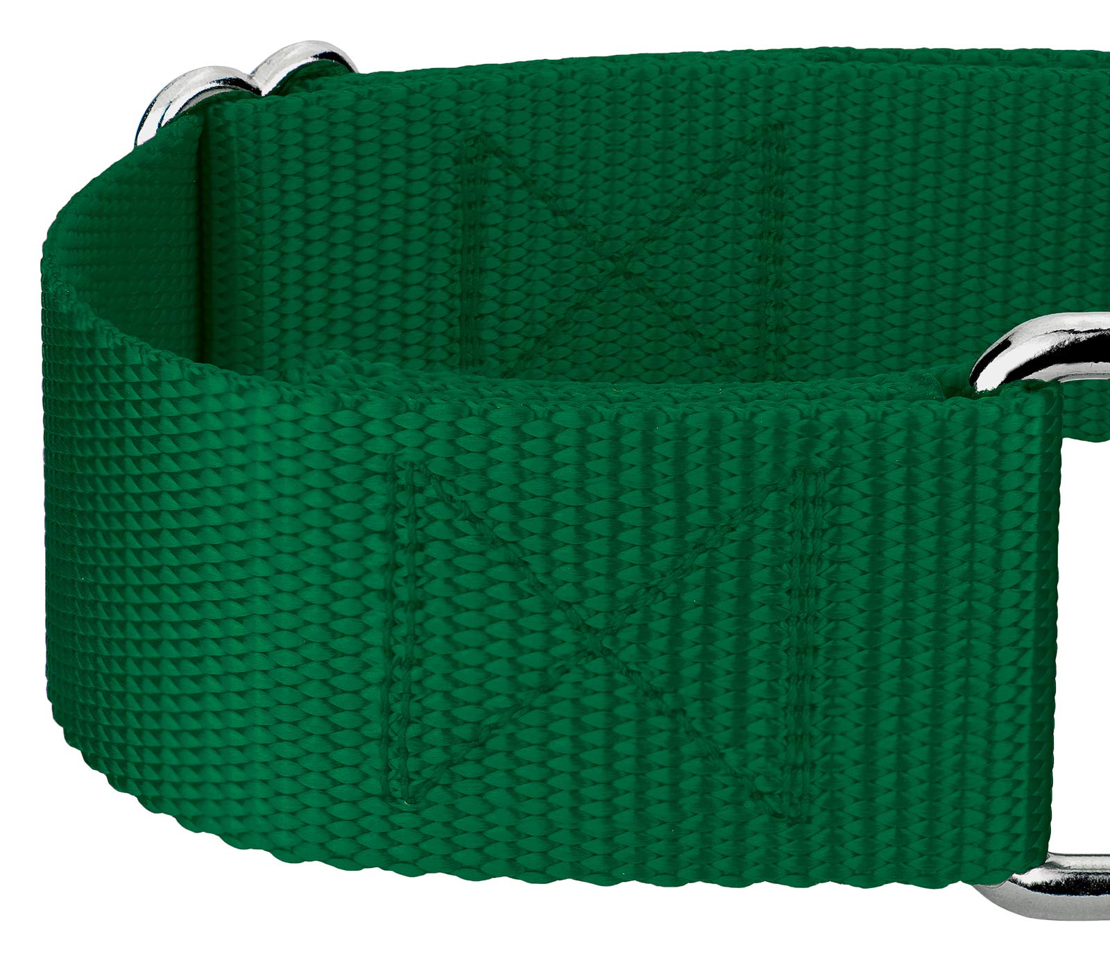 Country Brook Petz 1 1/2 Inch Martingale Heavy Duty Nylon Adjustable Dog Collar for Small, Medium, Large Breeds - Vibrant 17 Col