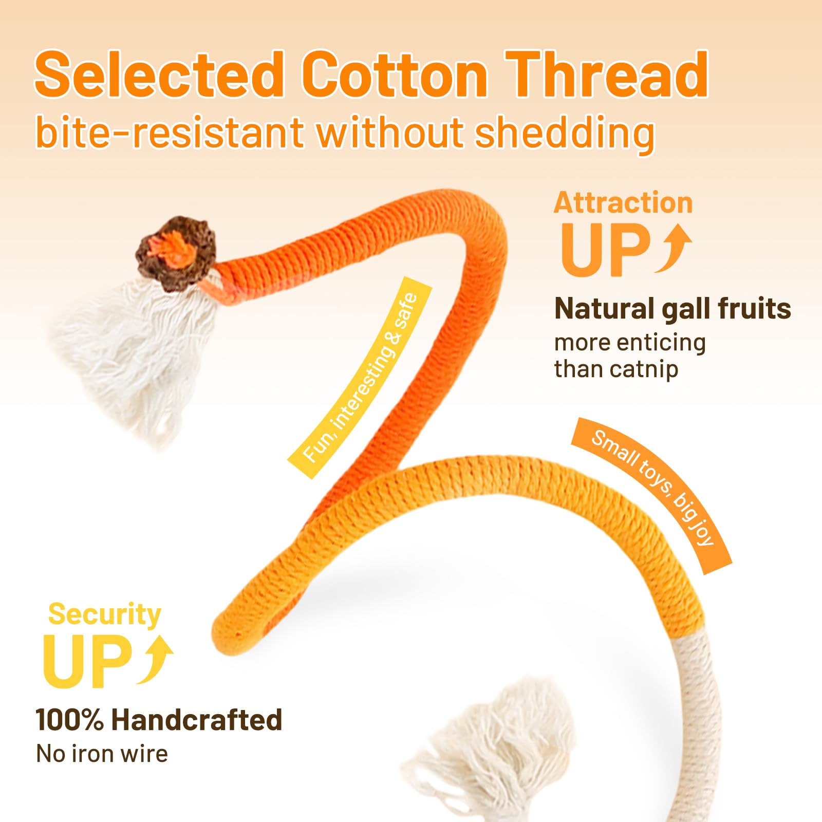 Gochanmon Cat Toys Chew Ropes,3Pcs Natural Catnip Chewing Rope,Safe Teeth Cleaning Toy For Indoor Kittens,Interactive Cat Nip Ki