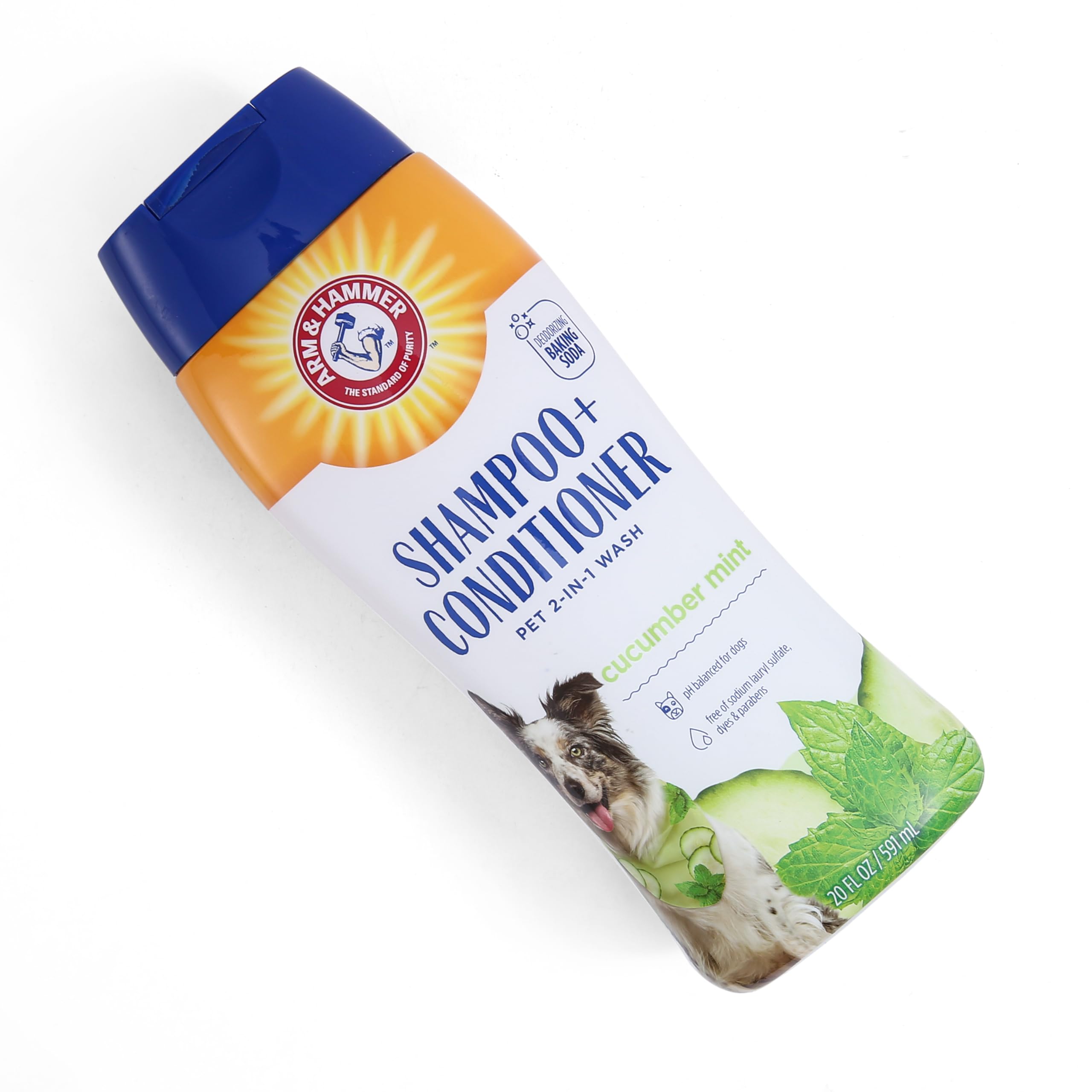 Arm & Hammer For Pets 2-In-1 Shampoo & Conditioner For Dogs | Dog Shampoo & Conditioner In One | Cucumber Mint, 20 Ounces - 6 Pa