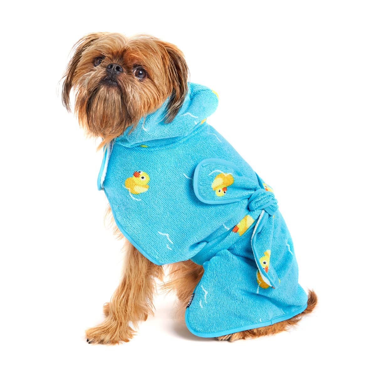 Barkbox Premium Absorbent Hooded Dog Bathrobe Towel - Quick Drying Pet Towel For Bath & Beach Trips - Luxurious & Soft Bathrobe 