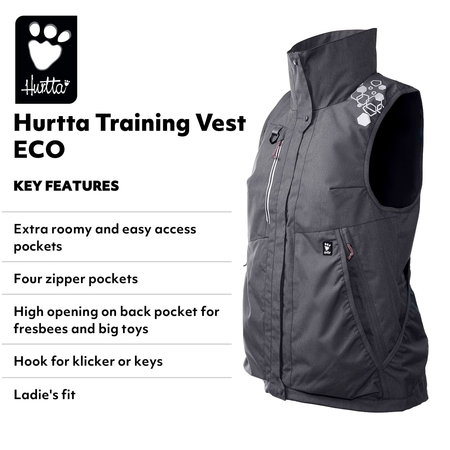 Hurtta ECO Training Vest for People, Blackberry, M