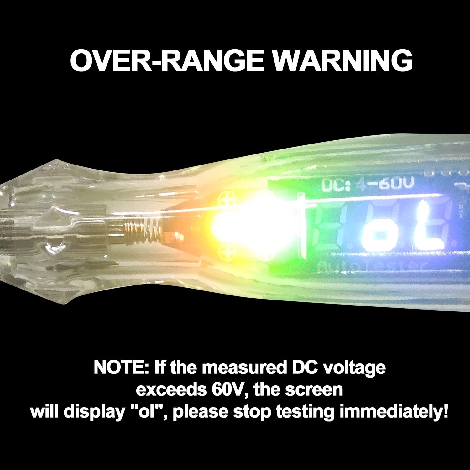 Awblin Upgraded Automotive Buzzer Test Light 4-60V Dc Digital Led Circuit Tester, Heavy Duty Light Tester With Voltmeter, Auto B