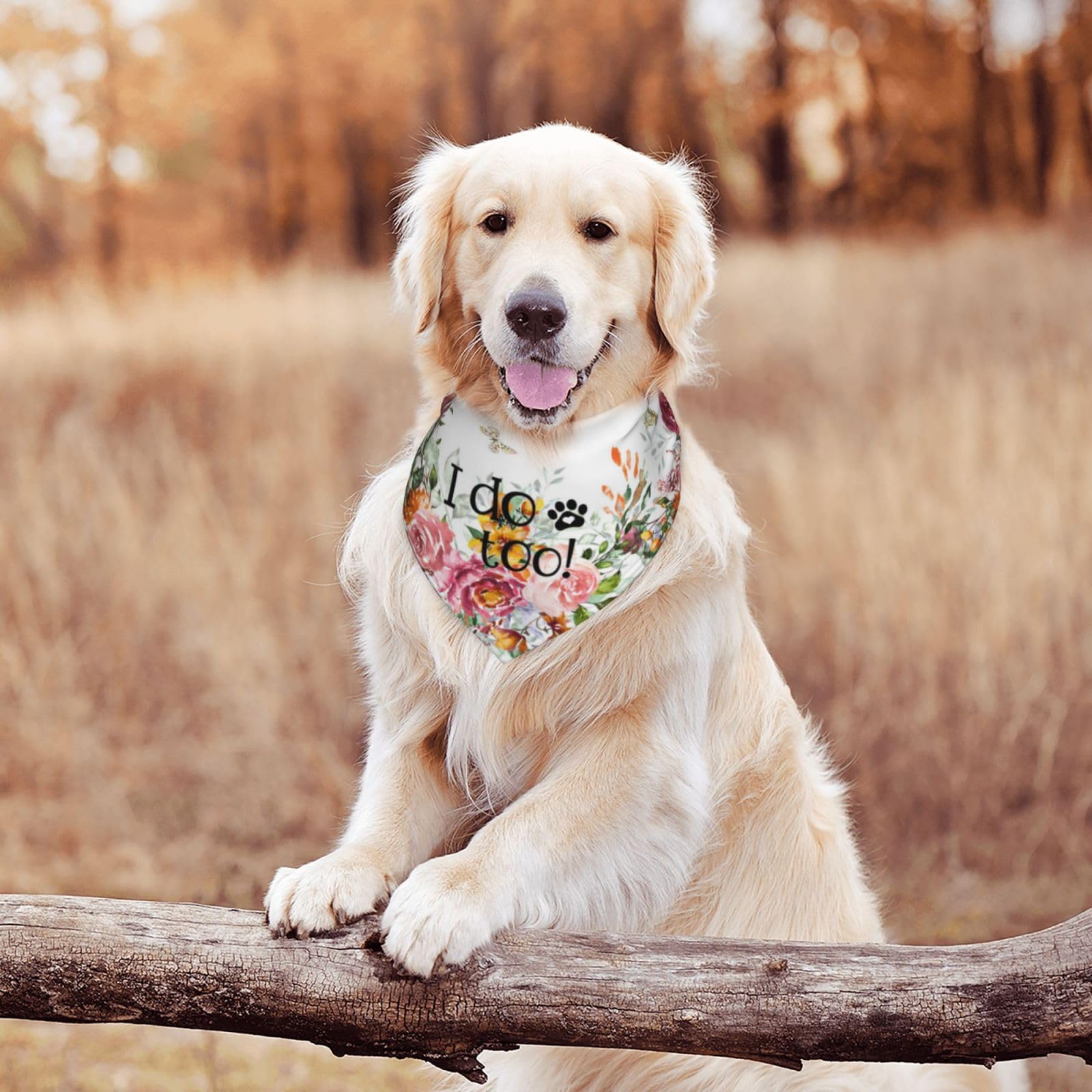 Funny White Wreath Wedding Dog Bandana Scarf Triangle Bibs Pet Accessories Cat Kerchief