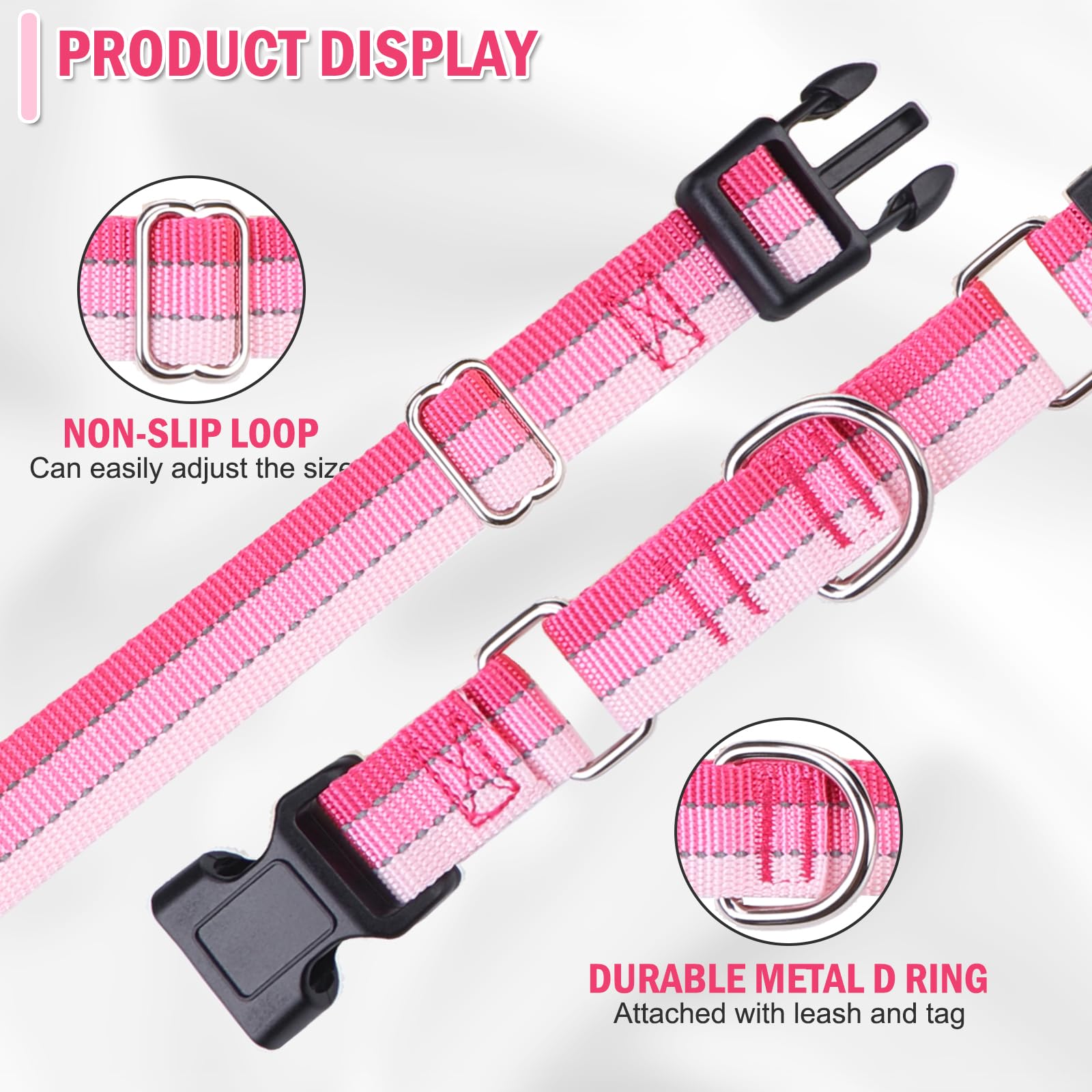 Esgpet Martingale Dog Collar And Leash Set For Walking, Playing, Training, Reflective Adjustable Puppy Collars With Leash For Sm