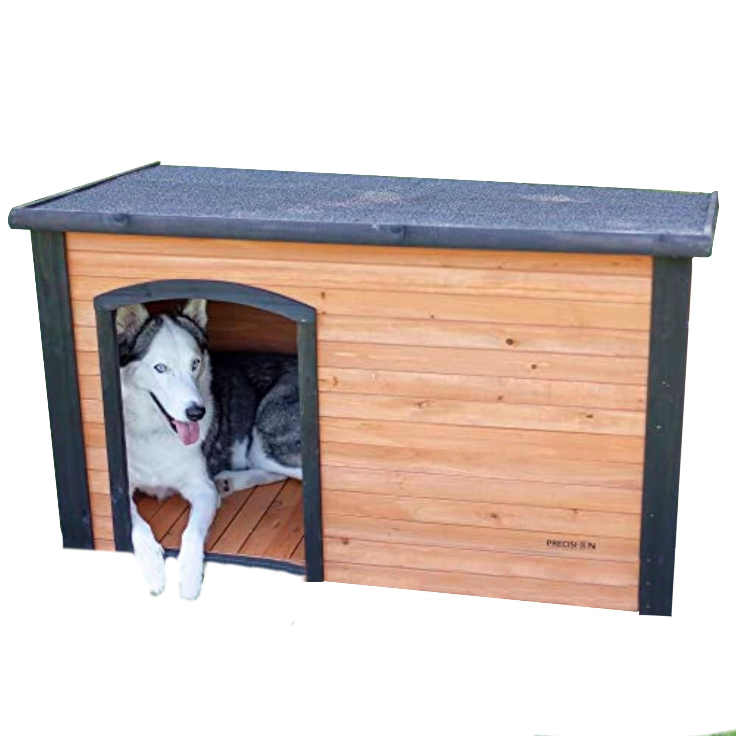 Precision Pet Products Extreme Outback Log Cabin Dog House, Large, Natural Wood (7027013)