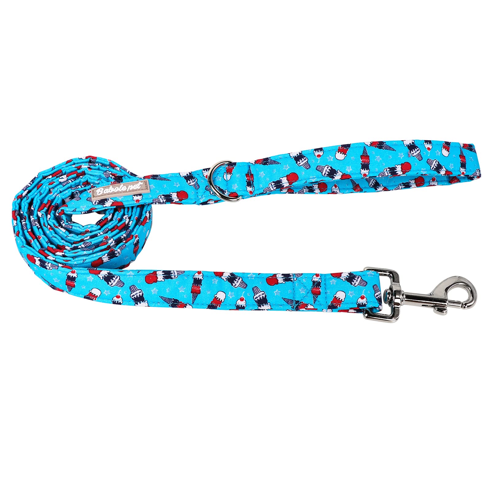 Babole Pet 4Th Of July Dog Leash Durable Handmade American Flag Day Dog Leashes With Soft Handle Manual Dog Leashes Matching Blu
