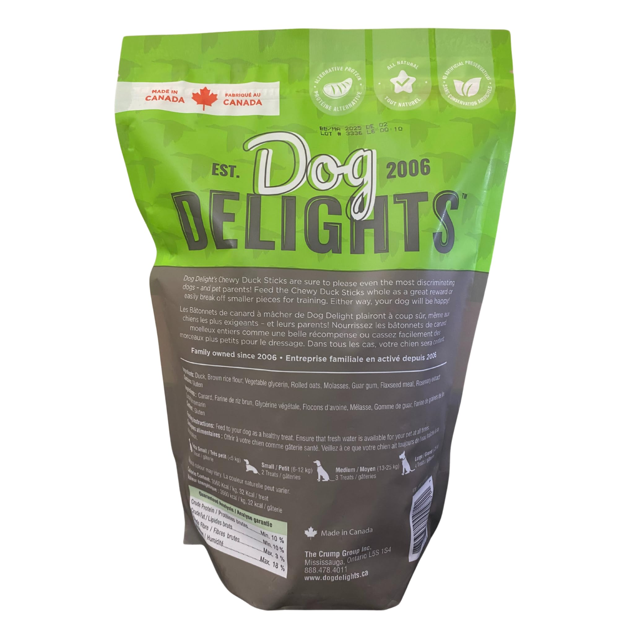 Dog Delights Chewy Duck Sticks Dog Treats - 1kg (2.2 lb) - Wholesome and Delicious Rewards for Your Furry Friend - Made in Canad