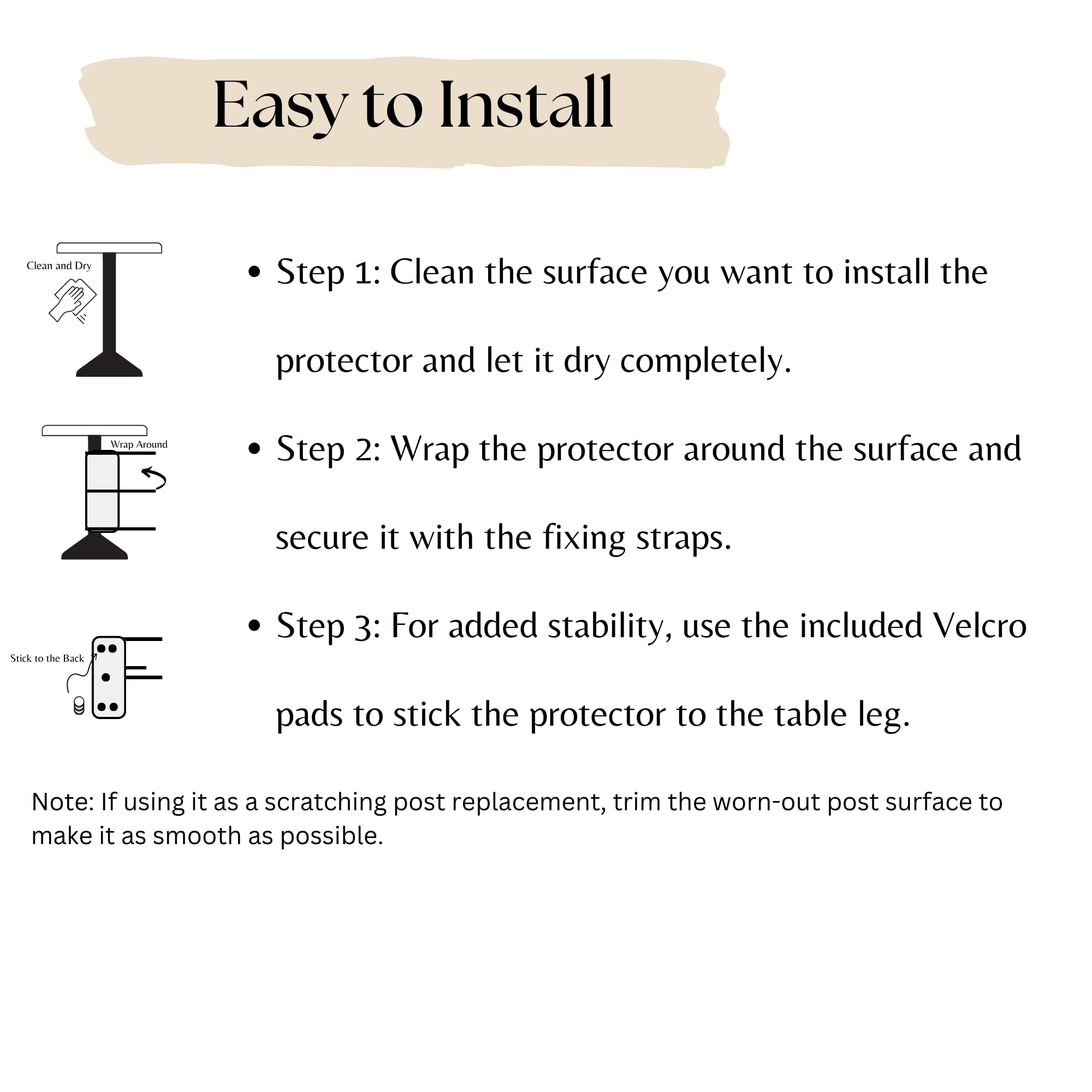 Furrther Boho Sisal Cat Scratcher Mat With Hook And Loop Strips (Scratch Protector For Carpet, Sofa, Wall And Furniture), Durabl