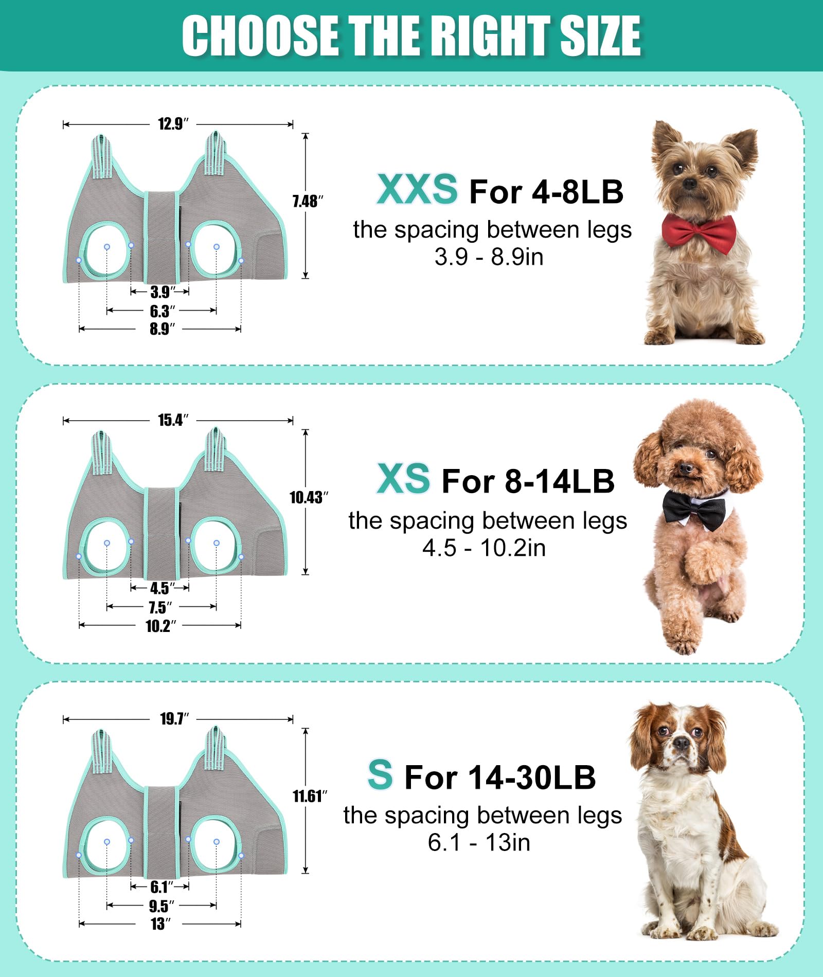 Kkiimatt Dog Grooming Hammock Harness, Xs Dog Hanger For Nail Trimming, Grey Dog Sling Nail Trimming,Dog Holder Grooming Restrai