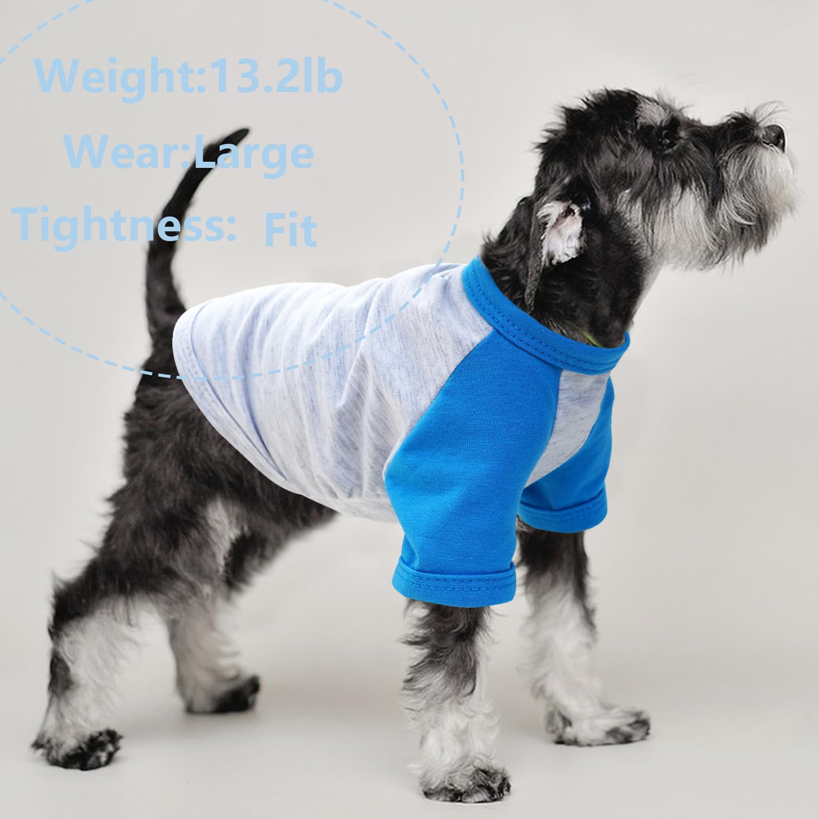 2 Pack Puppy Clothes For Small Dogs Summer Dog Shirt Soft Stretchy Dog Clothes For Medium Dog T-Shirts Lightweight Dogs Pet Cat