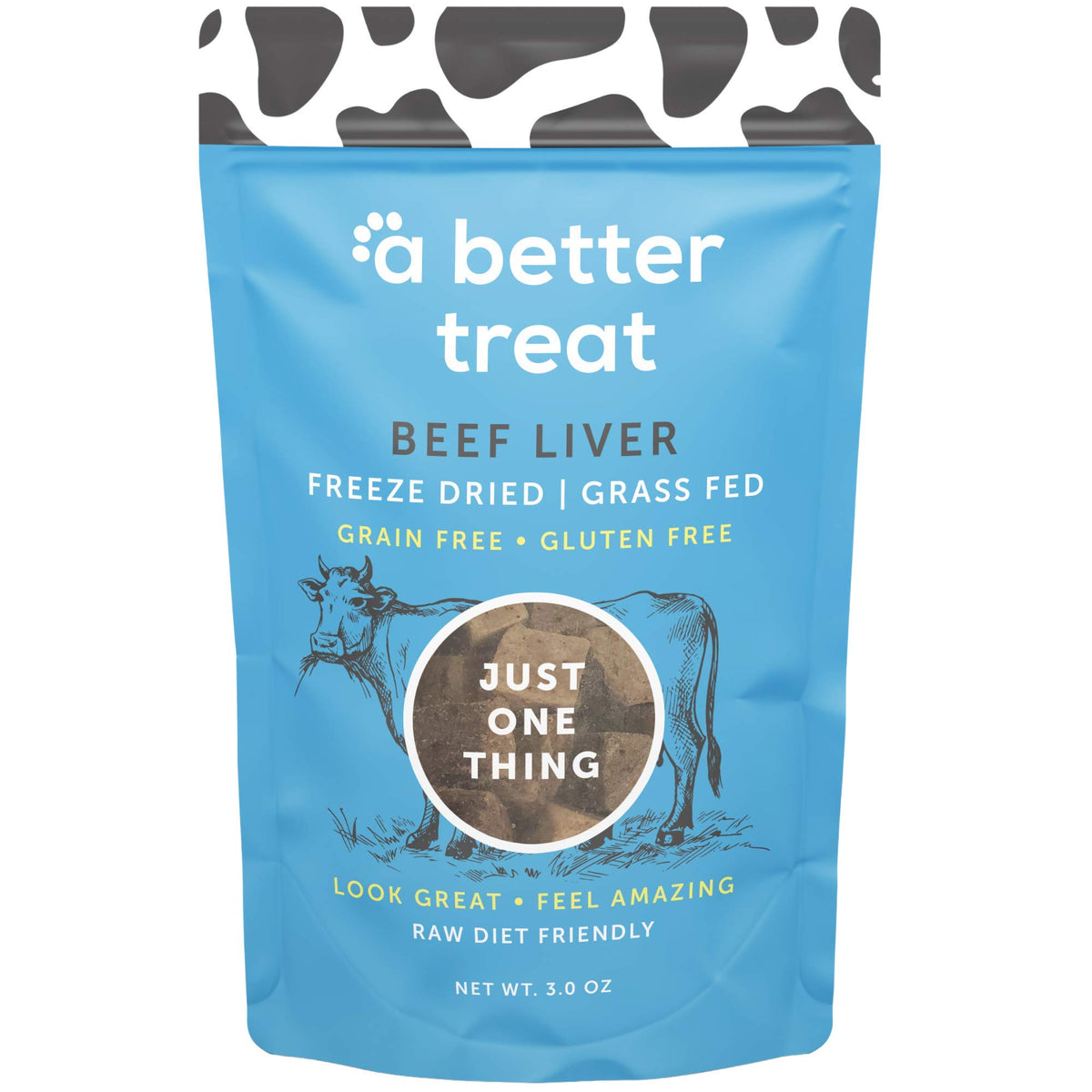 A Better Treat - Freeze Dried Beef Dog Treats, Grass Fed, Beef Liver Single Ingredient | Natural, Healthy, High Value | Gluten Free, Grain Free, High Protein, Diabetic Friendly | Made In The Usa