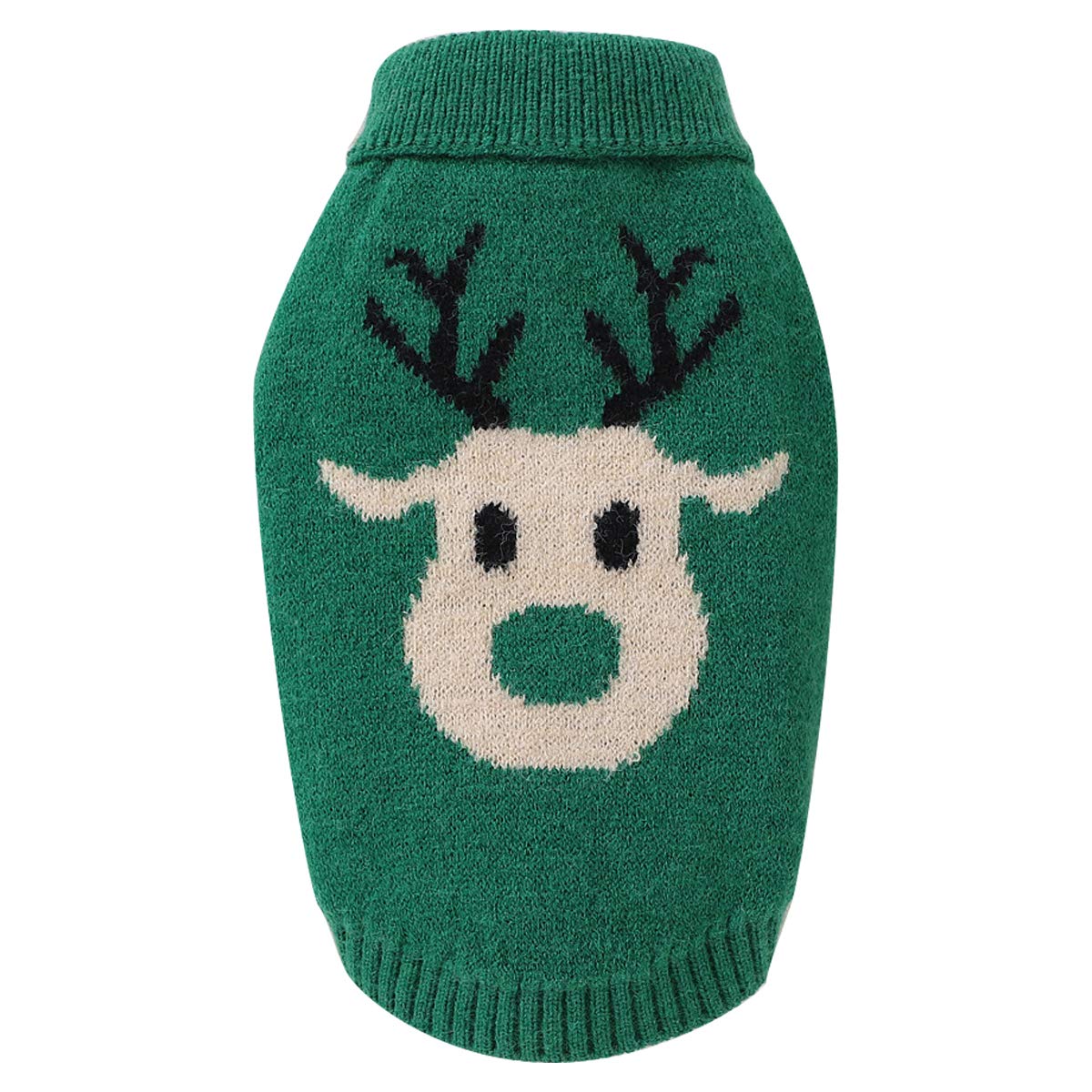 Zjyufy Christmas Dog Sweater Small Dog Boys Sweater Xmas Soft Winter Warm Dog Sweater Reindeer Turtleneck Knitted Sweater For Sm