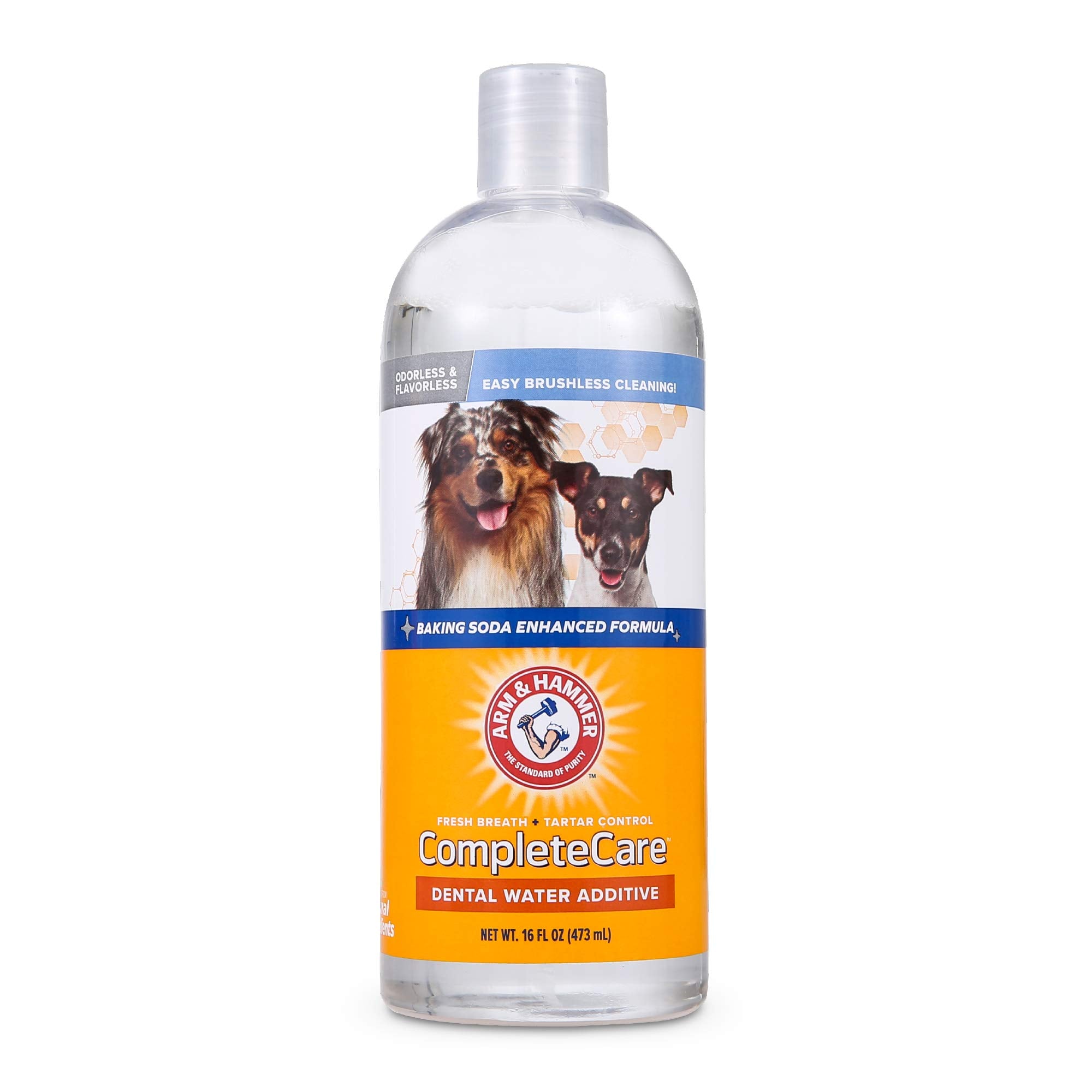 Arm & Hammer Complete Care Fresh Dental Water Additive for Dogs, 16 Fl Oz - Flavorless Dog Water Additive, Dog Mouth Wash, Dog D