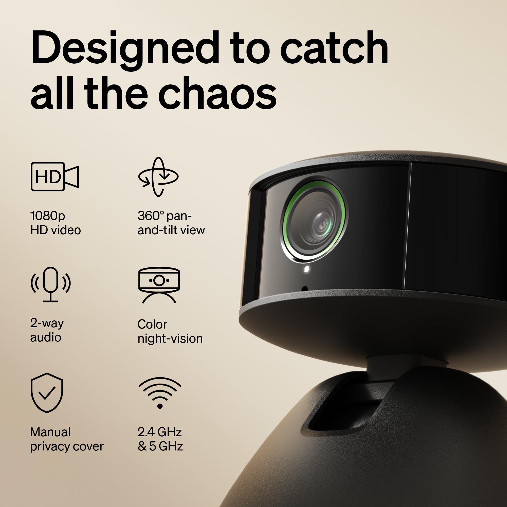 PETLIBRO AI Pet Camera Indoor with Phone App, 360 Auto Tracking Dog Camera Multi-Pet Recognition & AI Day Summary, 1080p Cat Cam